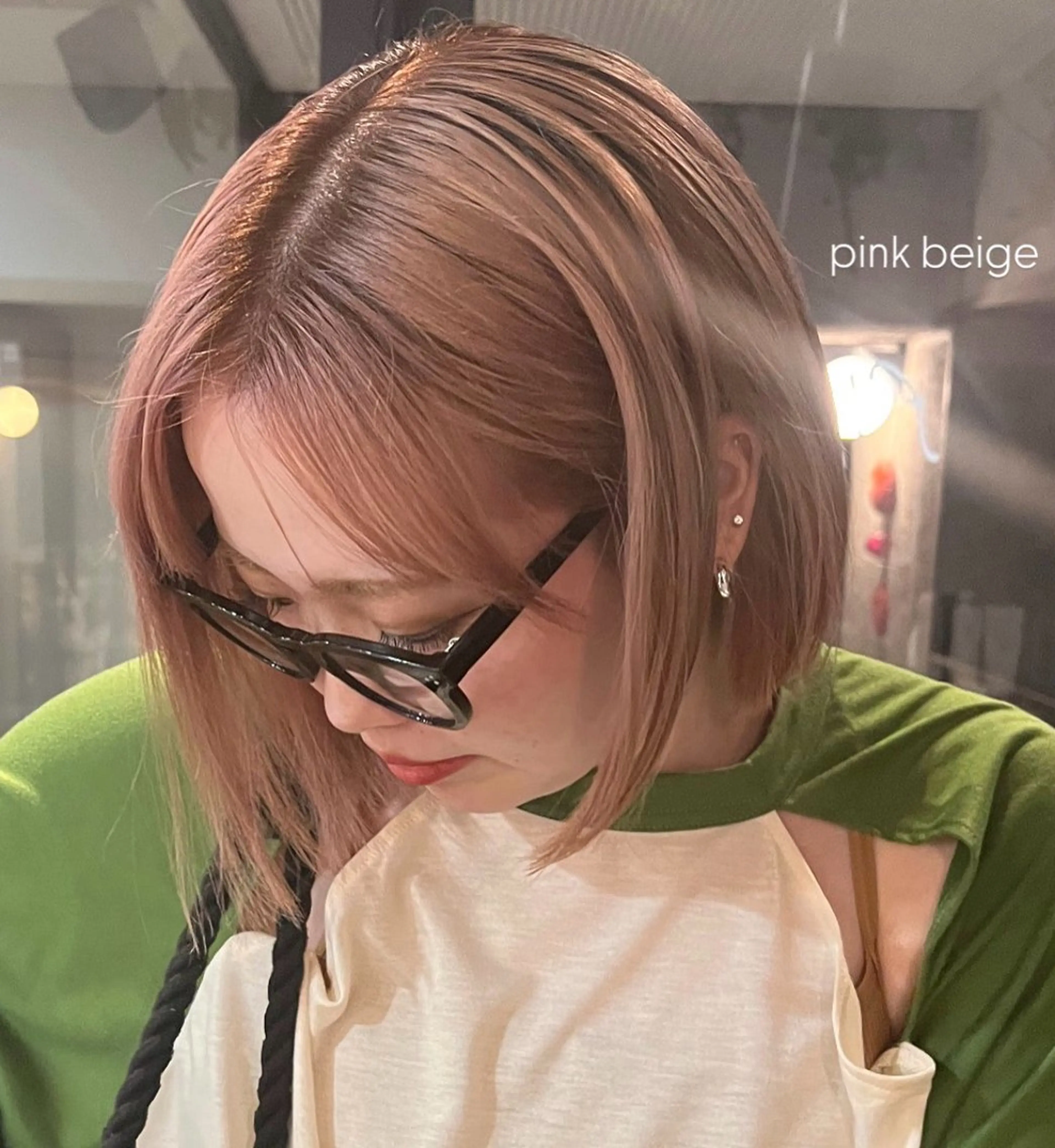 ミディアム カラー カット ヘアカラー レイヤーカット 大名　sakiのヘアスタイル