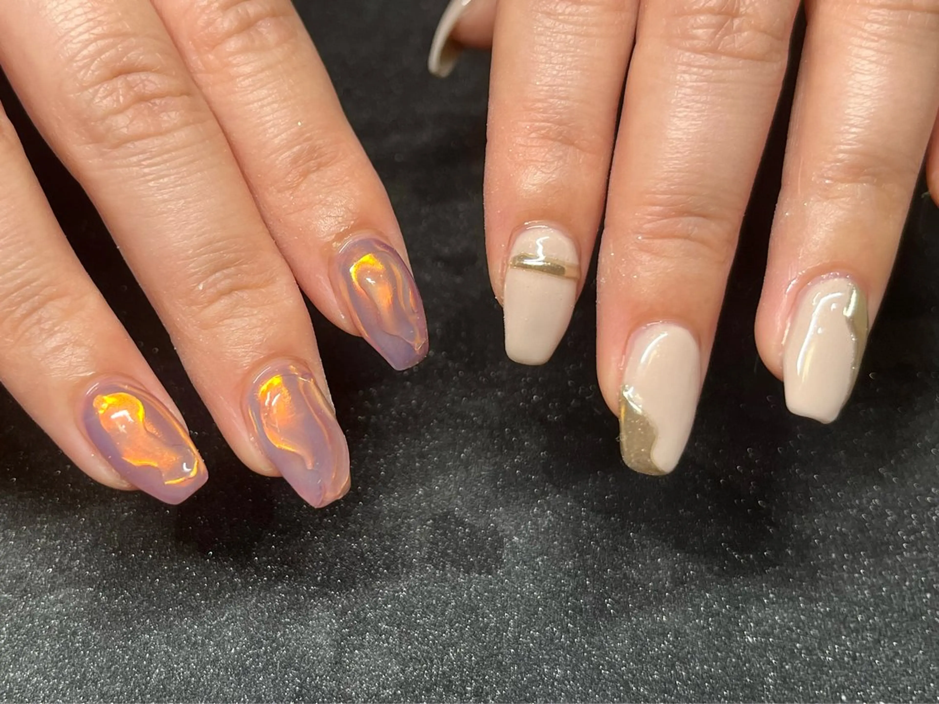 ネイル ミラーネイル ニュアンスネイル ハンドネイル Chika .のネイルデザイン