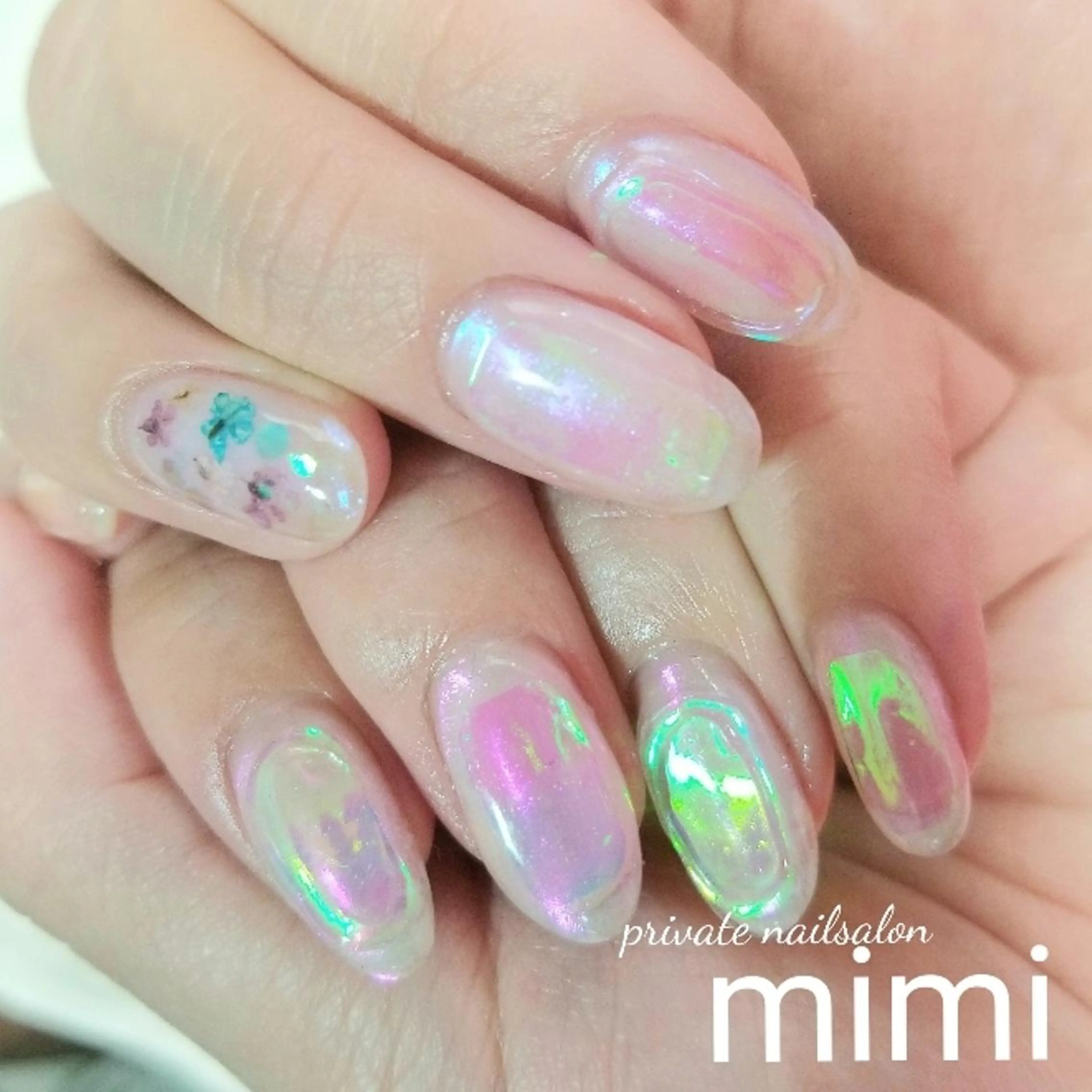 ネイル 氷ネイル・うるうるネイル 博多ネイル ｍｉｍｉのネイルデザイン