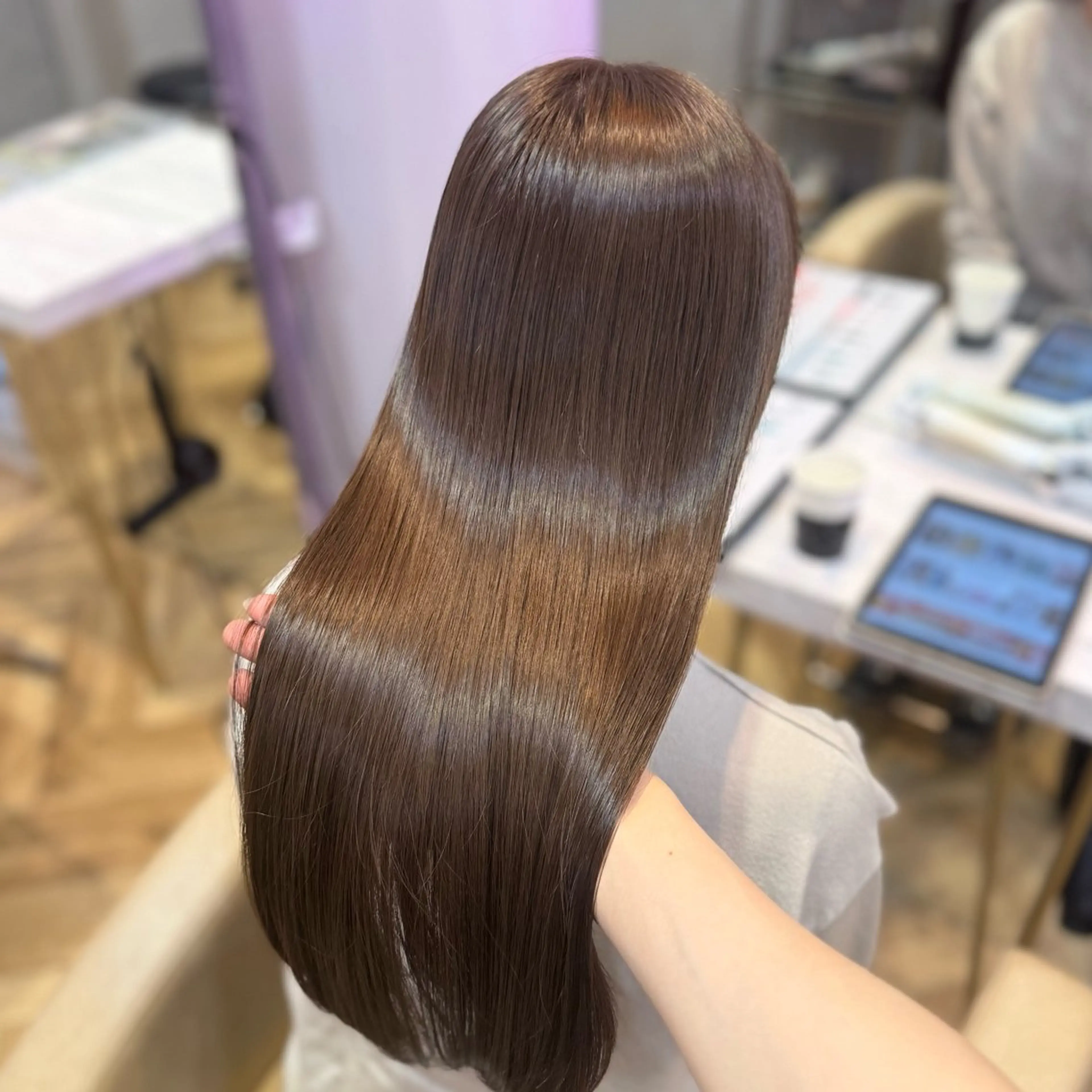 【ブリーチなし🎀】ダブルカラー+超音波アイロン内部補修トリートメント⭐️の写真