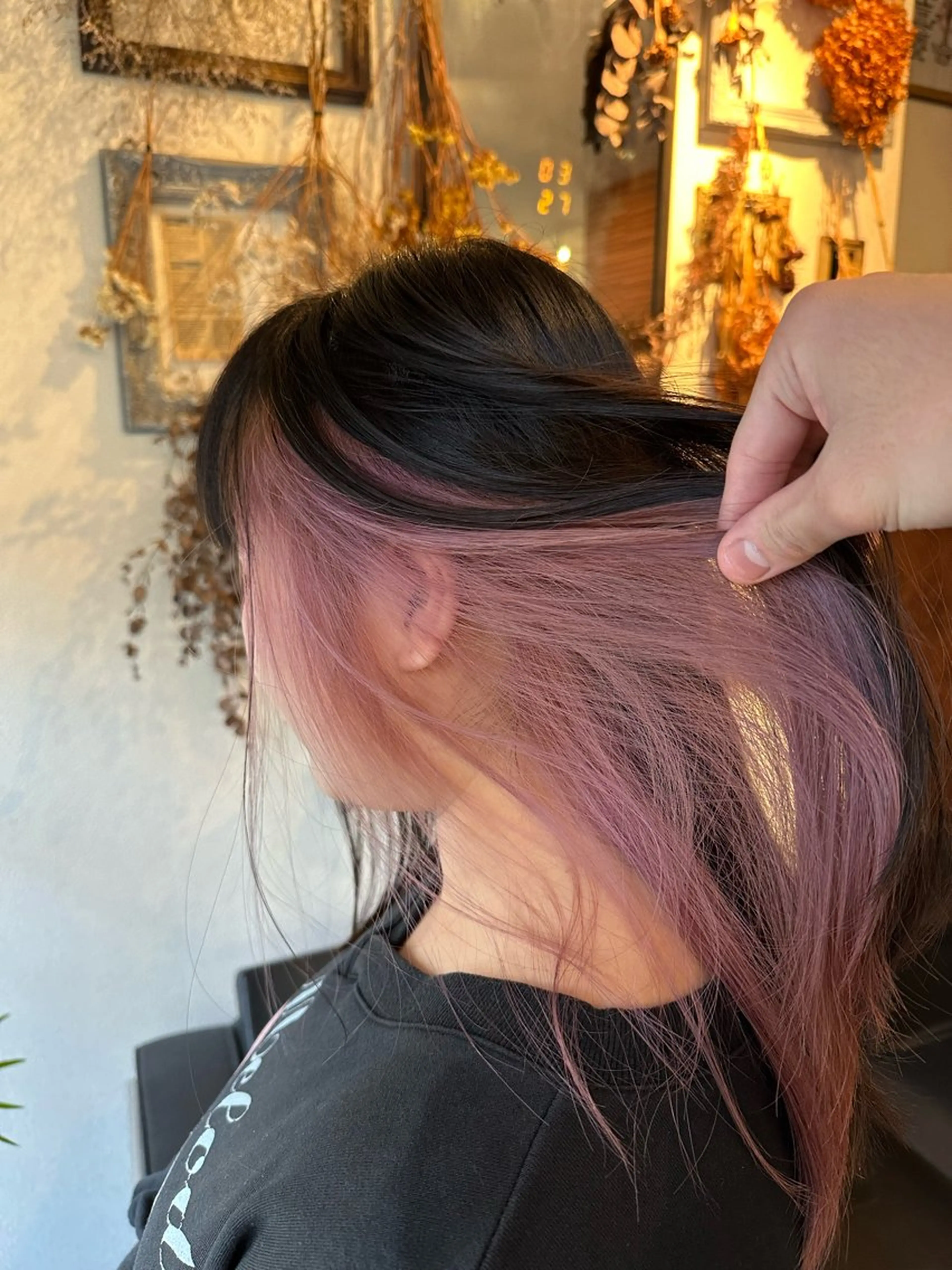ロング カラー インナーカラー ラベンダーカラー ピンクカラー ピンクラベンダー ヘアカラー 大人かわいいインナー カラー/菊池柊真🎨のヘアスタイル