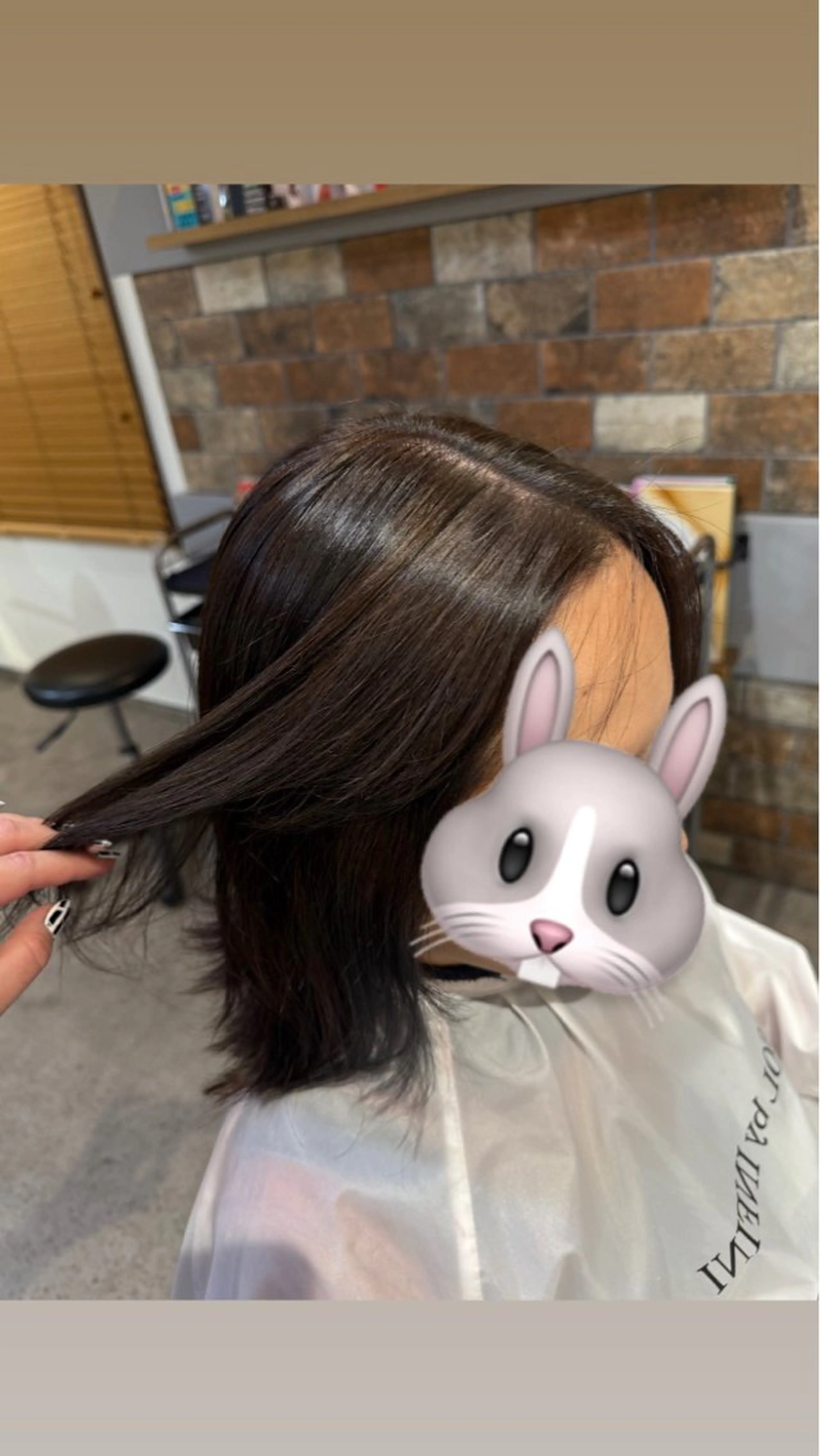 カラー ミストバング  フェイスフレーミング 明 (めい)のヘアスタイル