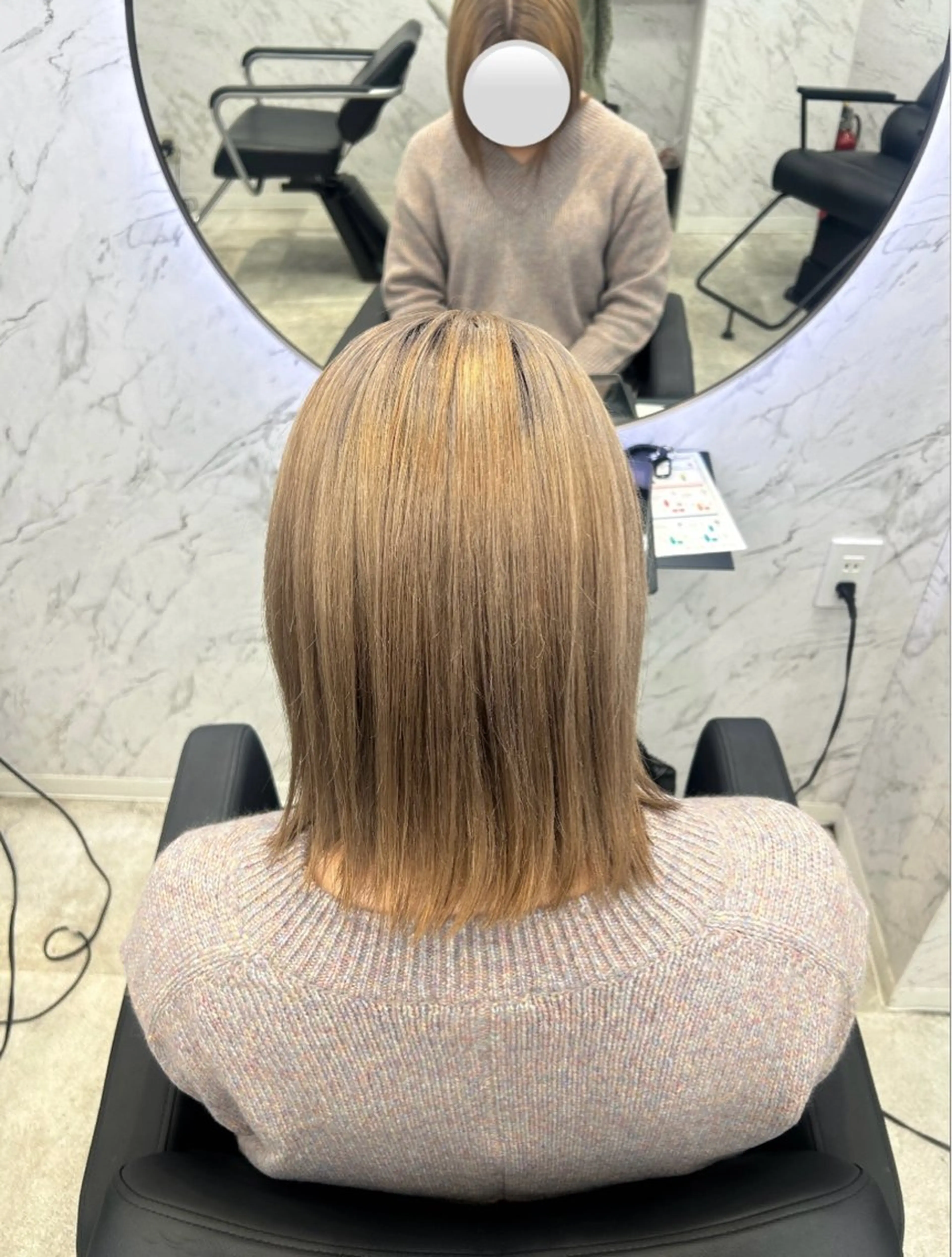 ミディアム カラー ベージュカラー ヘアカラー カット¥1100 ✂️MIUのヘアスタイル