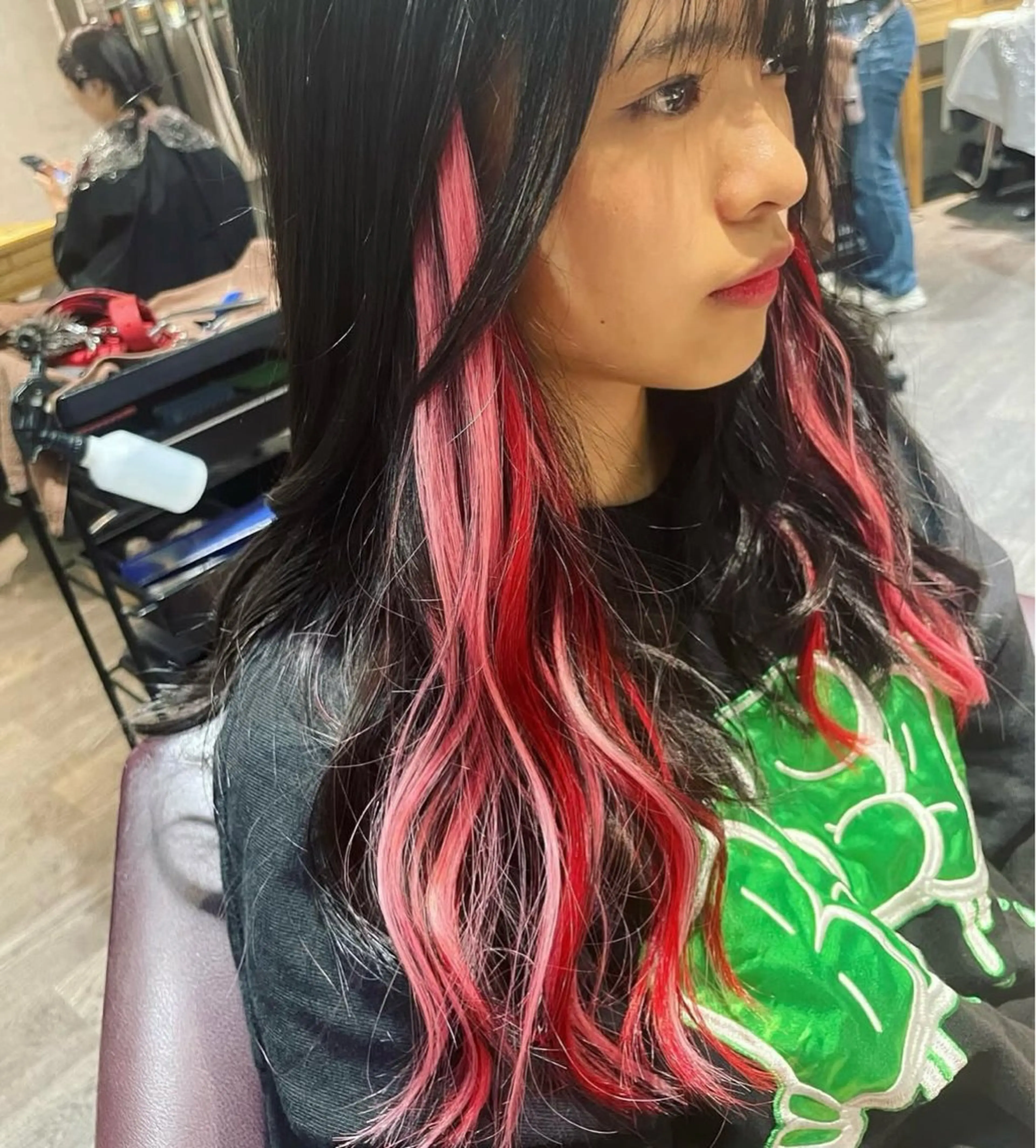 セミロング カラー ヘアアレンジ イヤリングカラー エクステ トップスタイリスト Shoyaのヘアスタイル