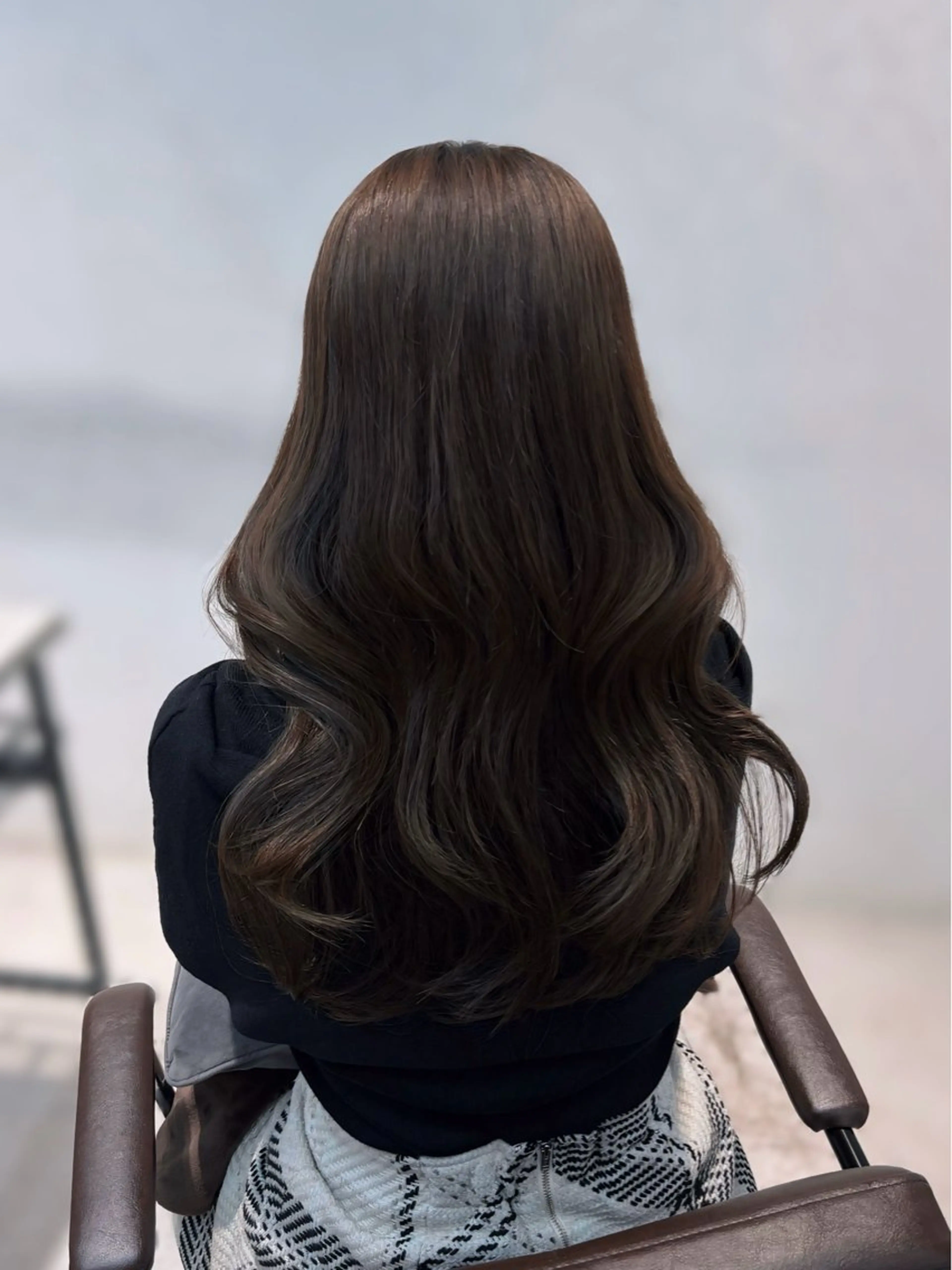 ロング カラー カット ヘアカラー ninaアイドル前髪 ×透明感🎀のヘアスタイル