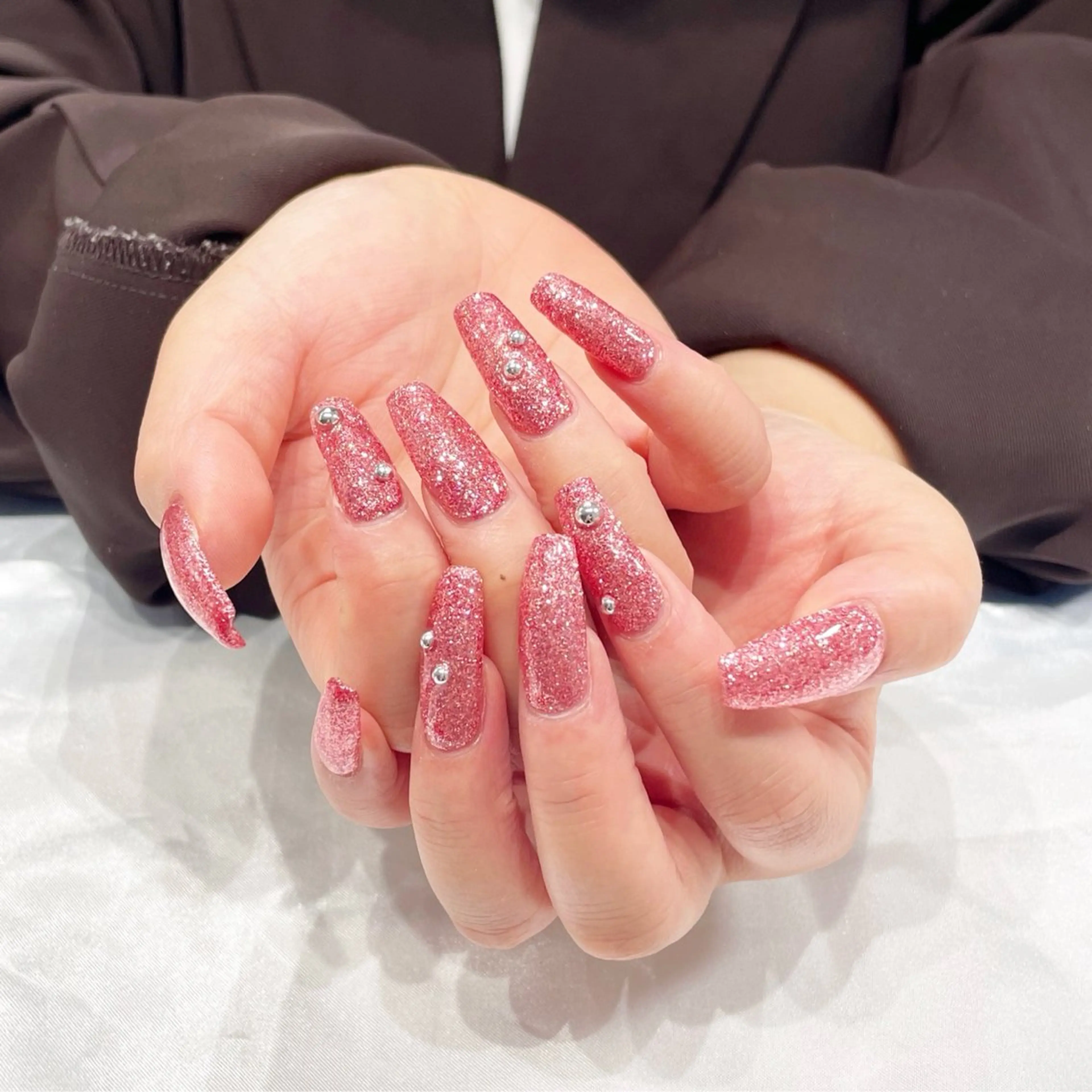 ネイル フラッシュネイル マグネットネイル マグネットワンカラー ワンカラーネイル リスブラン HINARIのネイルデザイン