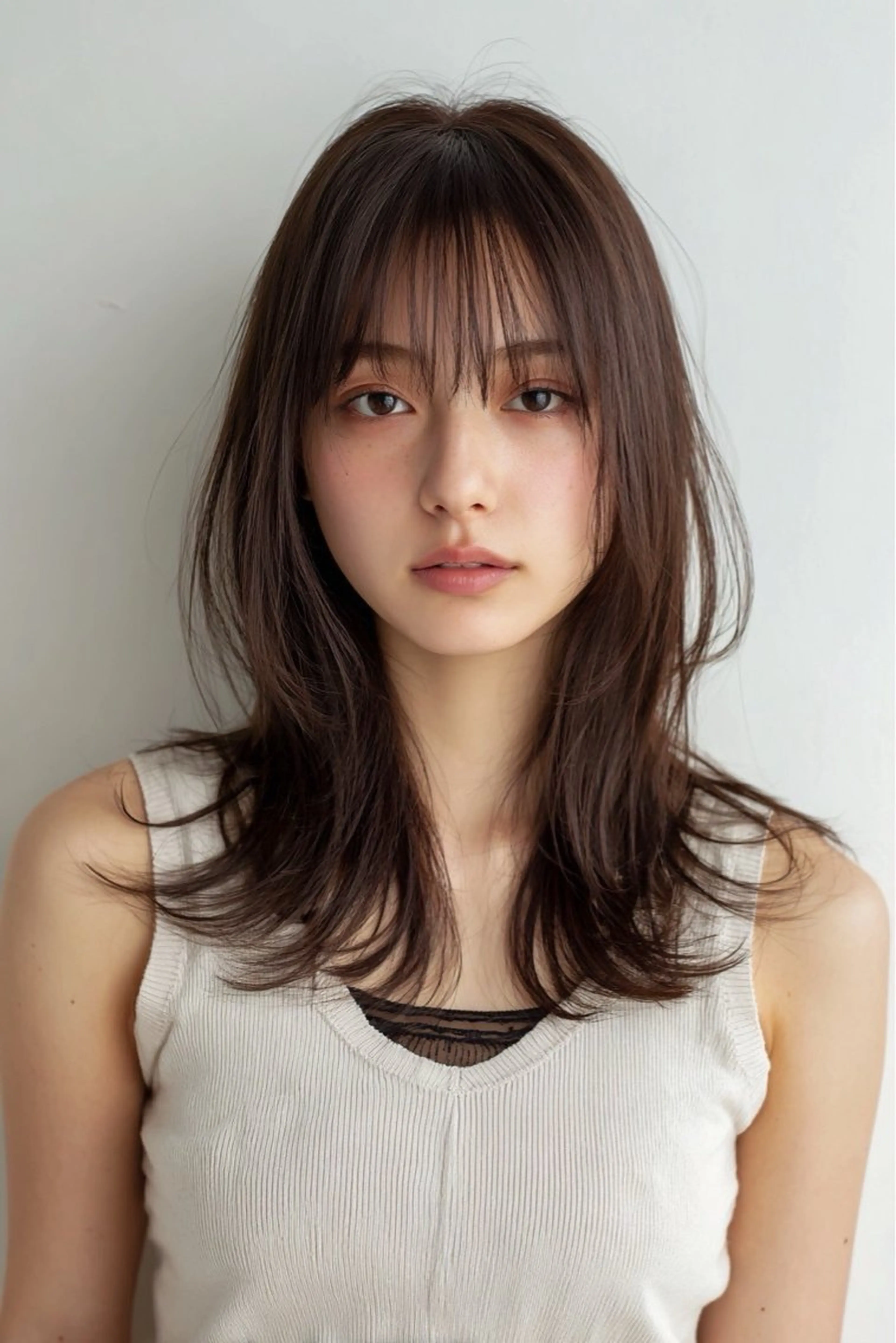 ロング カット ヘアカラー トリートメント ⭐️韓国髪質改善× レイヤー⭐️亀山努のヘアスタイル