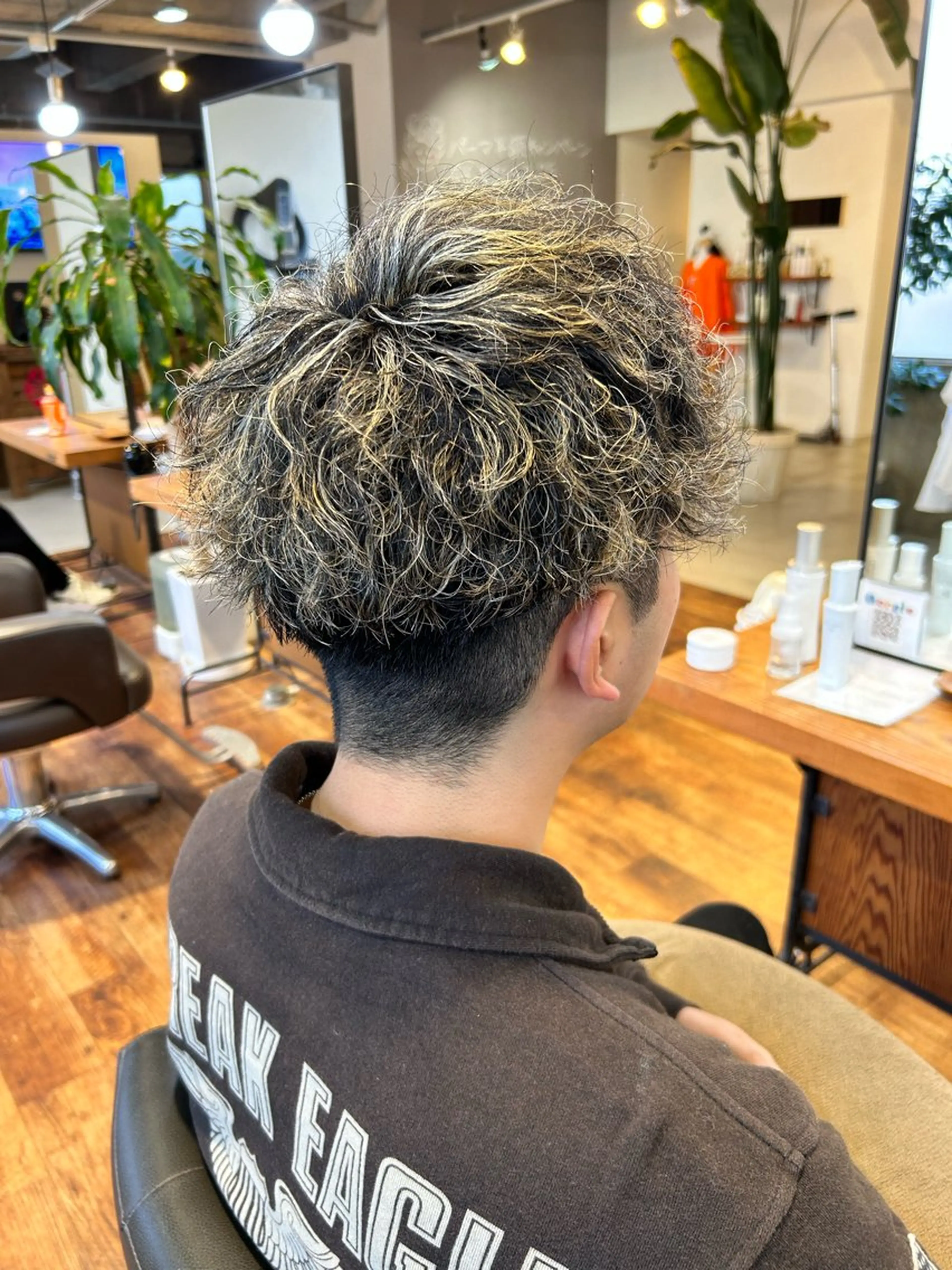 パーマ メンズ カット パーマ 山形 梨沙のヘアスタイル