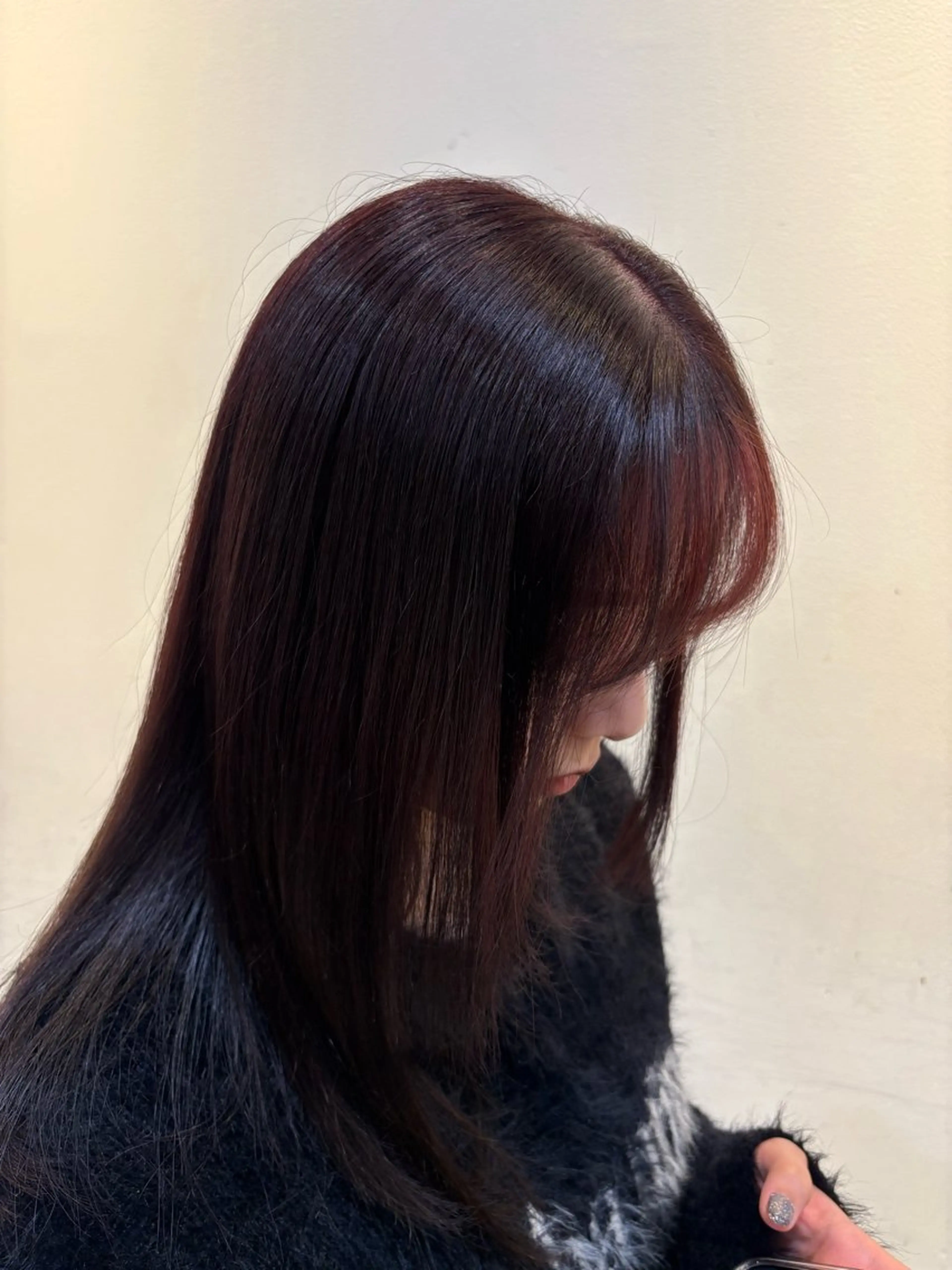 ミディアム カラー ヘアカラー トリートメント 大田黒 零生のヘアスタイル