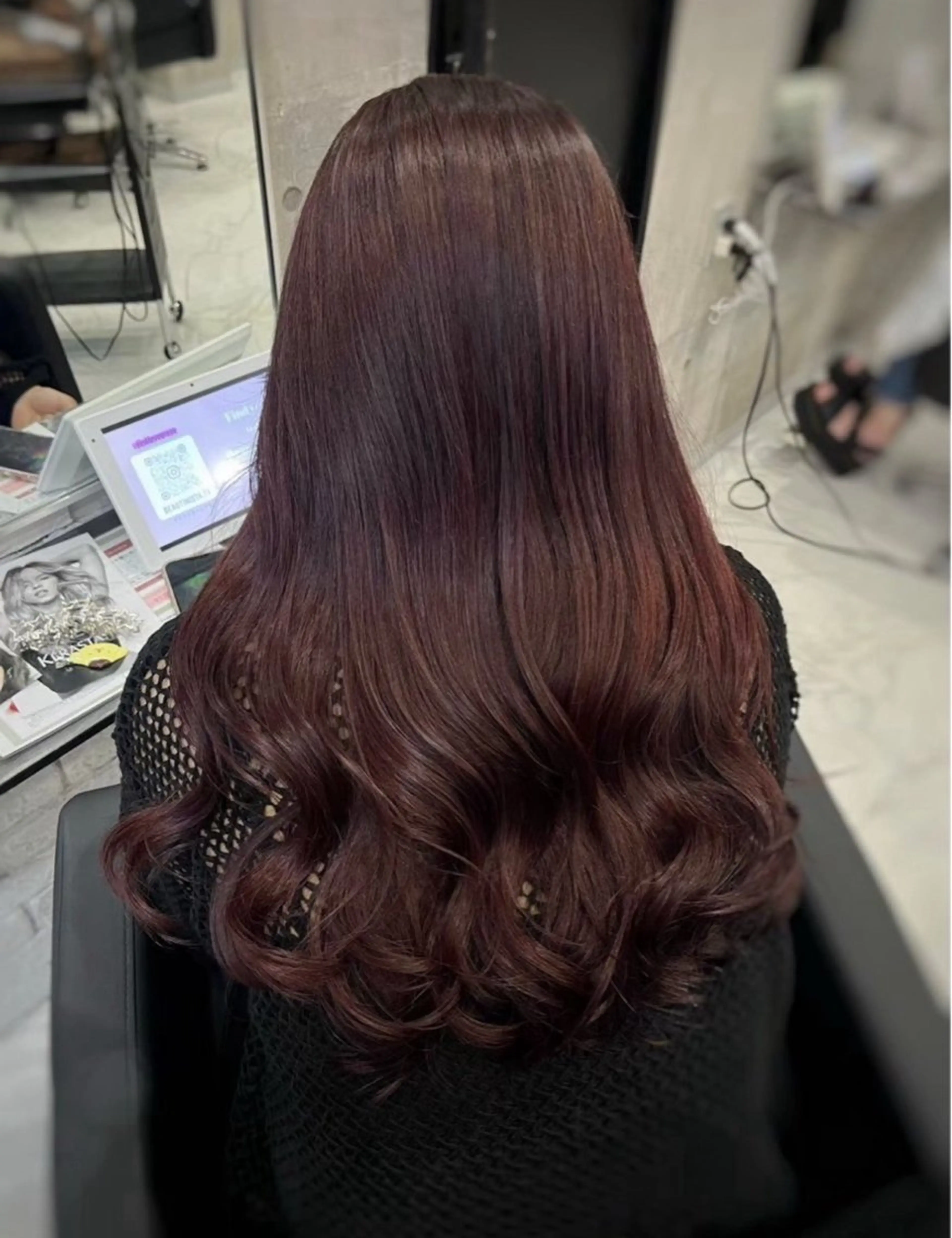 ロング カラー レッドカラー カラーモデル募集💖 RIRIKA🩷🧸のヘアスタイル