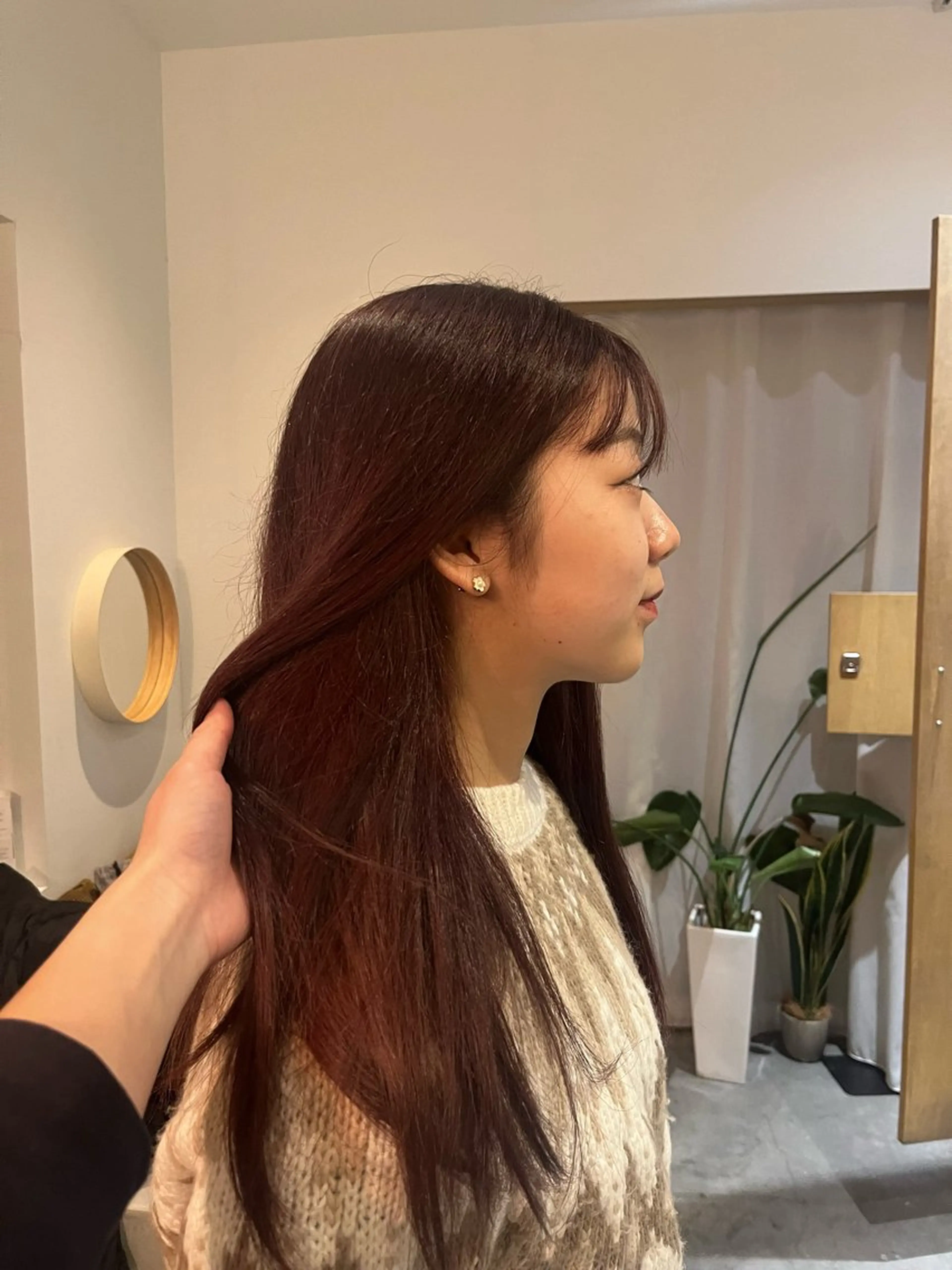 カラー ブラウンカラー ピンクカラー YUI／レイヤー カット/透明感カラーのヘアスタイル