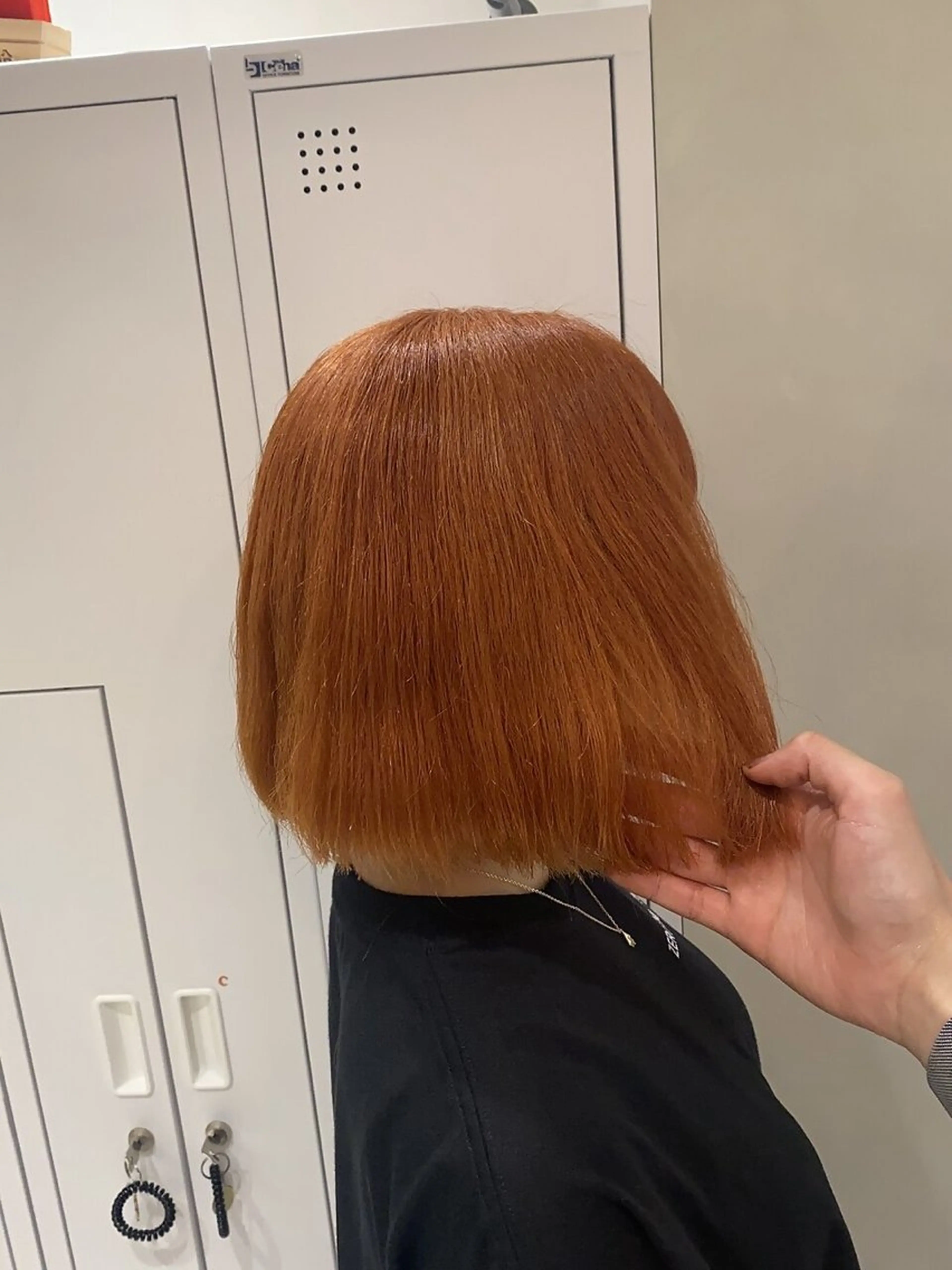 ショート カラー ブリーチ ハイトーンカラー オレンジ 💖ブリーチ/暖色 𝐘𝐮𝐢💖のヘアスタイル