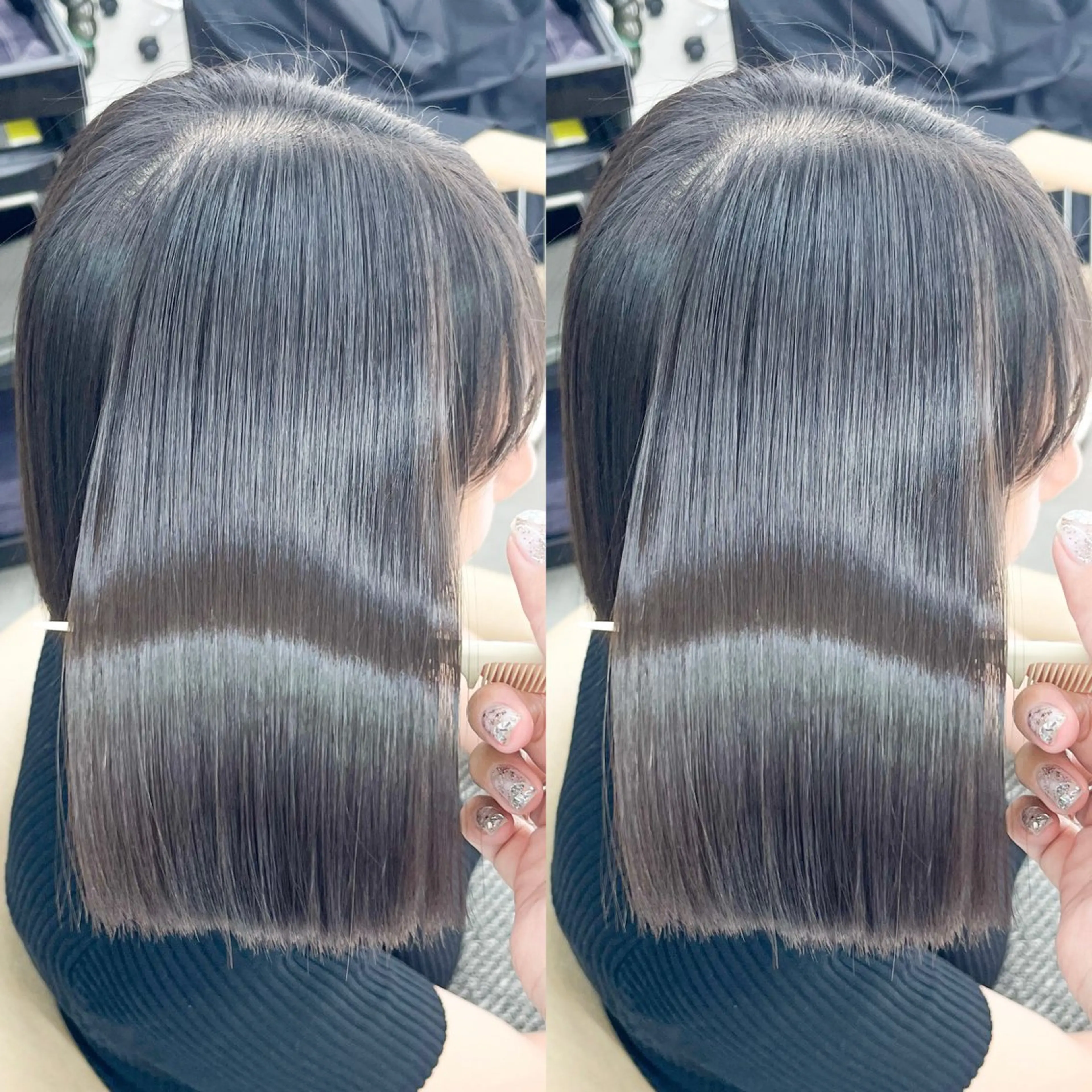 ミディアム カット 縮毛矯正 トリートメント エリアNo.1ボブ 💟Nanatsuのヘアスタイル