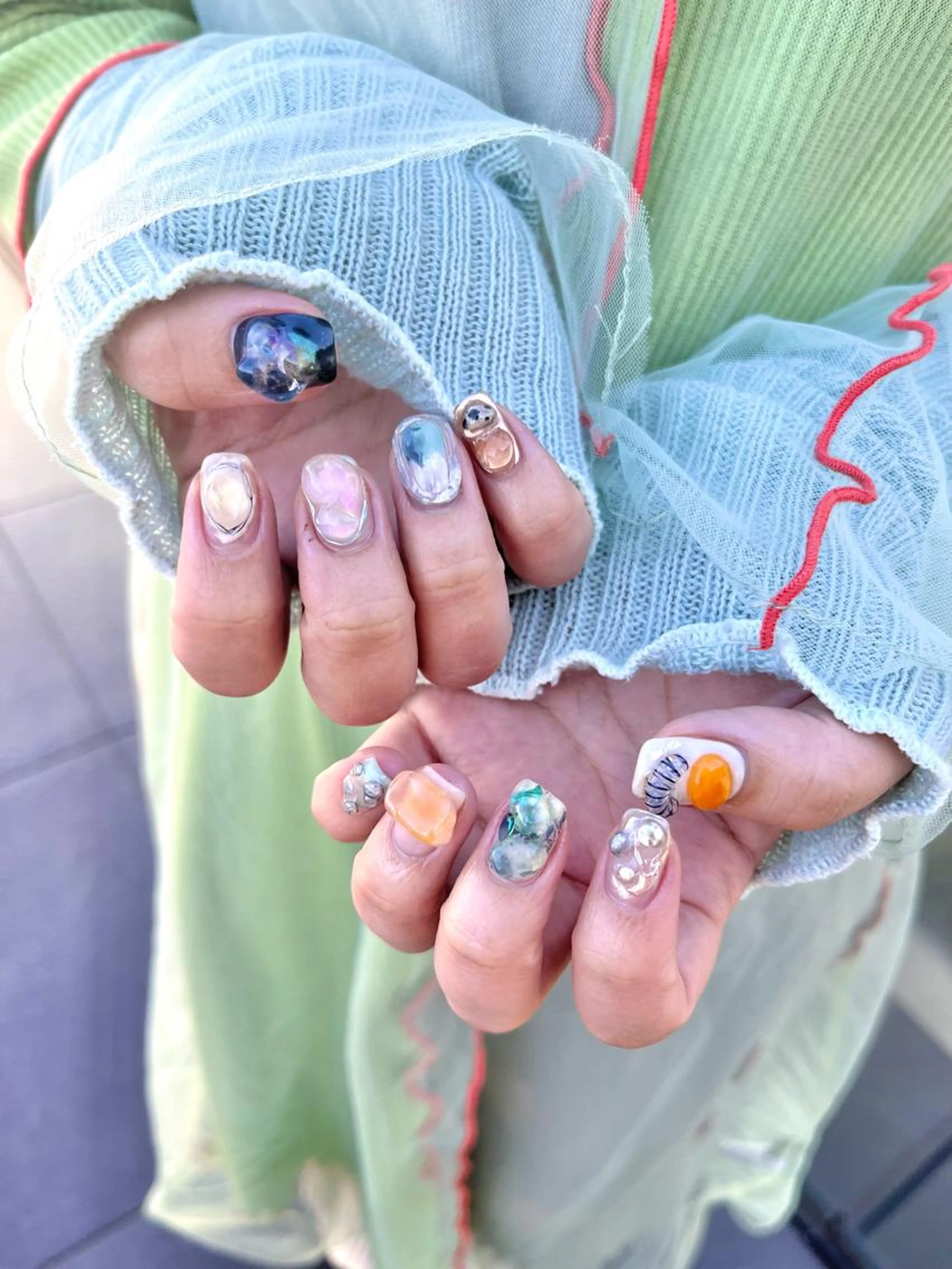 【オフなし】120min💚🌈artボリュームコース(持ち込みボリュームok!)🤝パラジェル使用¥9550の写真