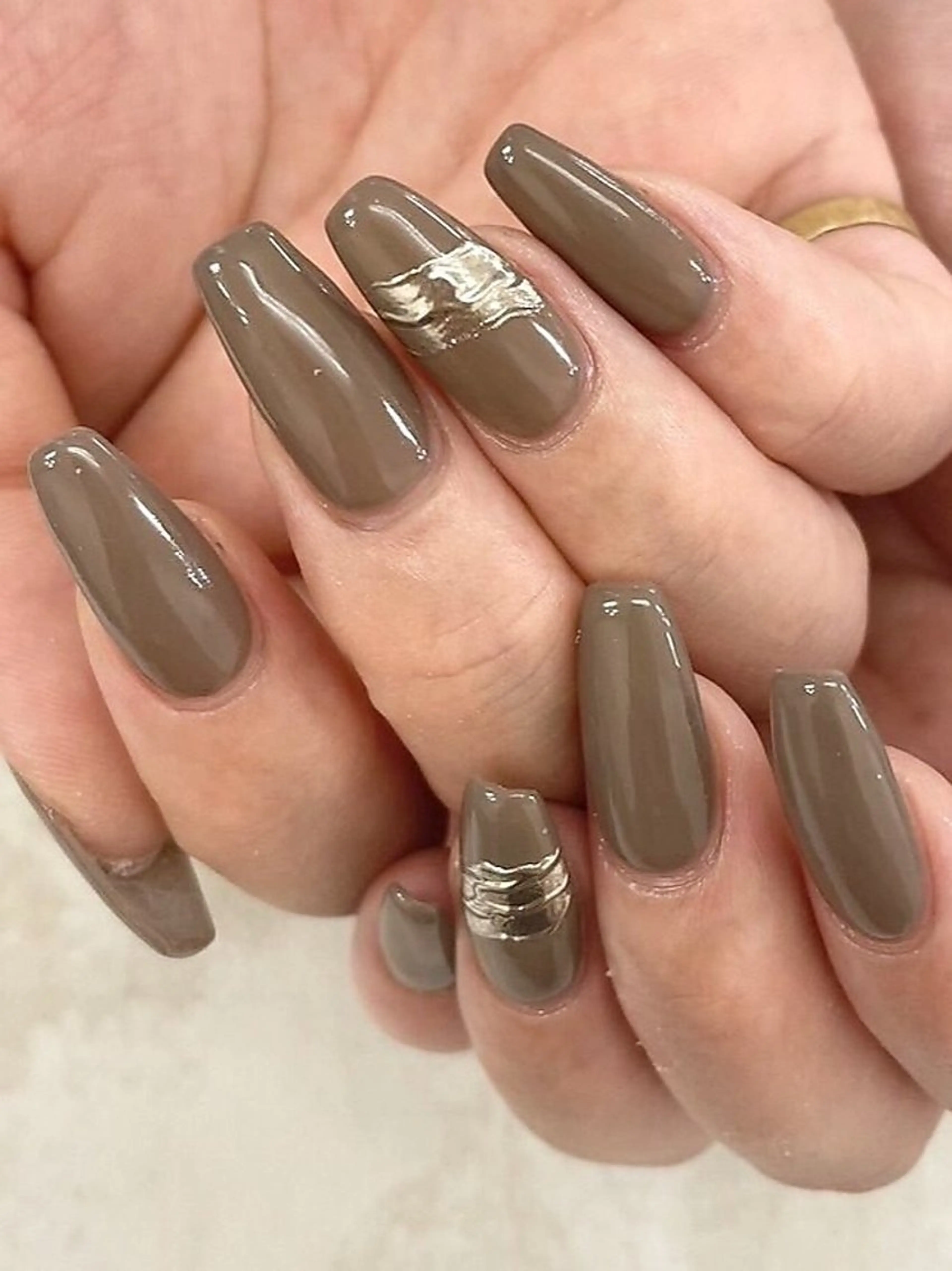 練習モデル:ハンドネイル💅10本チップ長さ出し+シンプル定額コースの写真