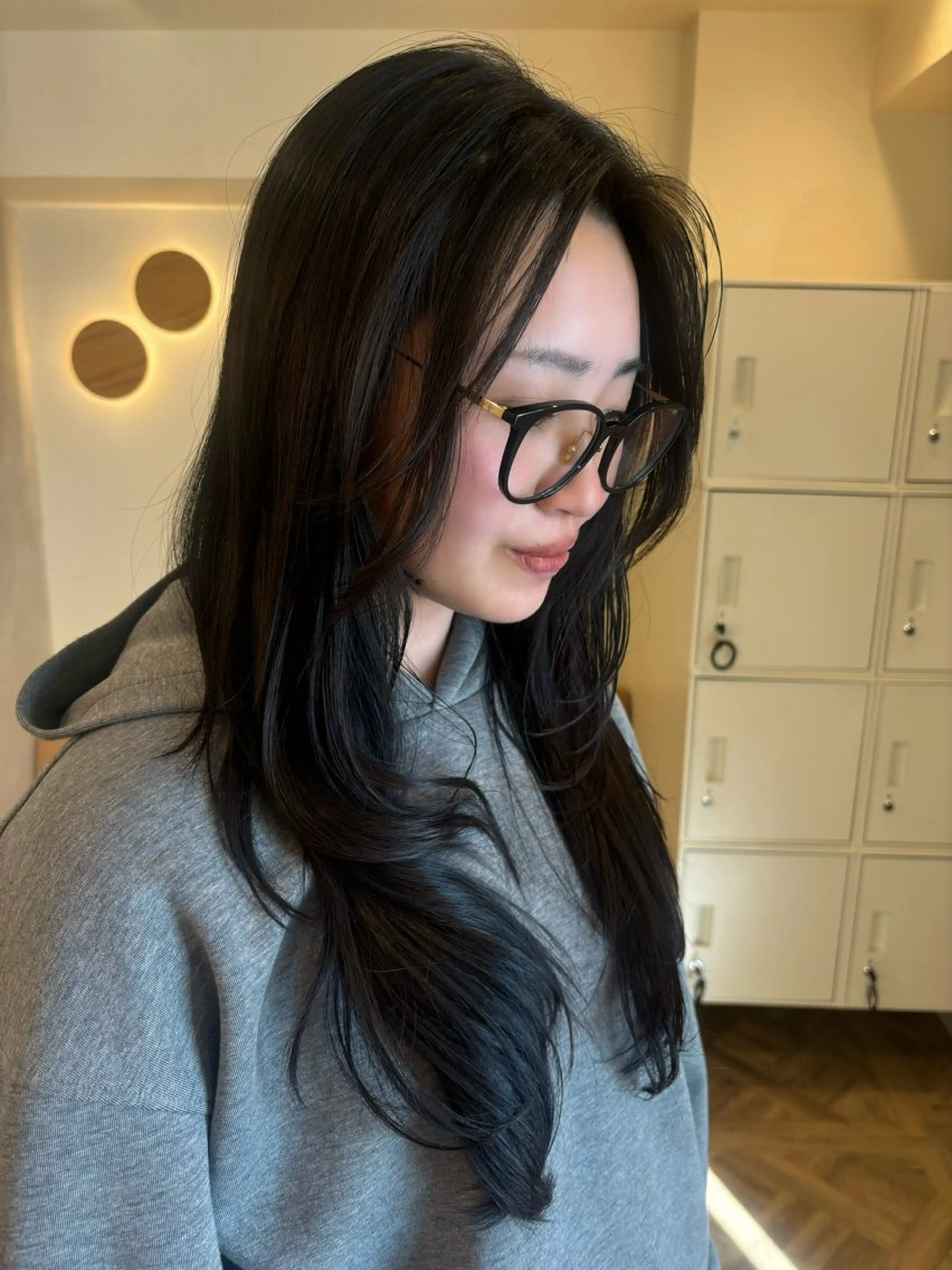 ロング カット トリートメント ミルクティ/ピンク/ レイヤー/yuriaのヘアスタイル