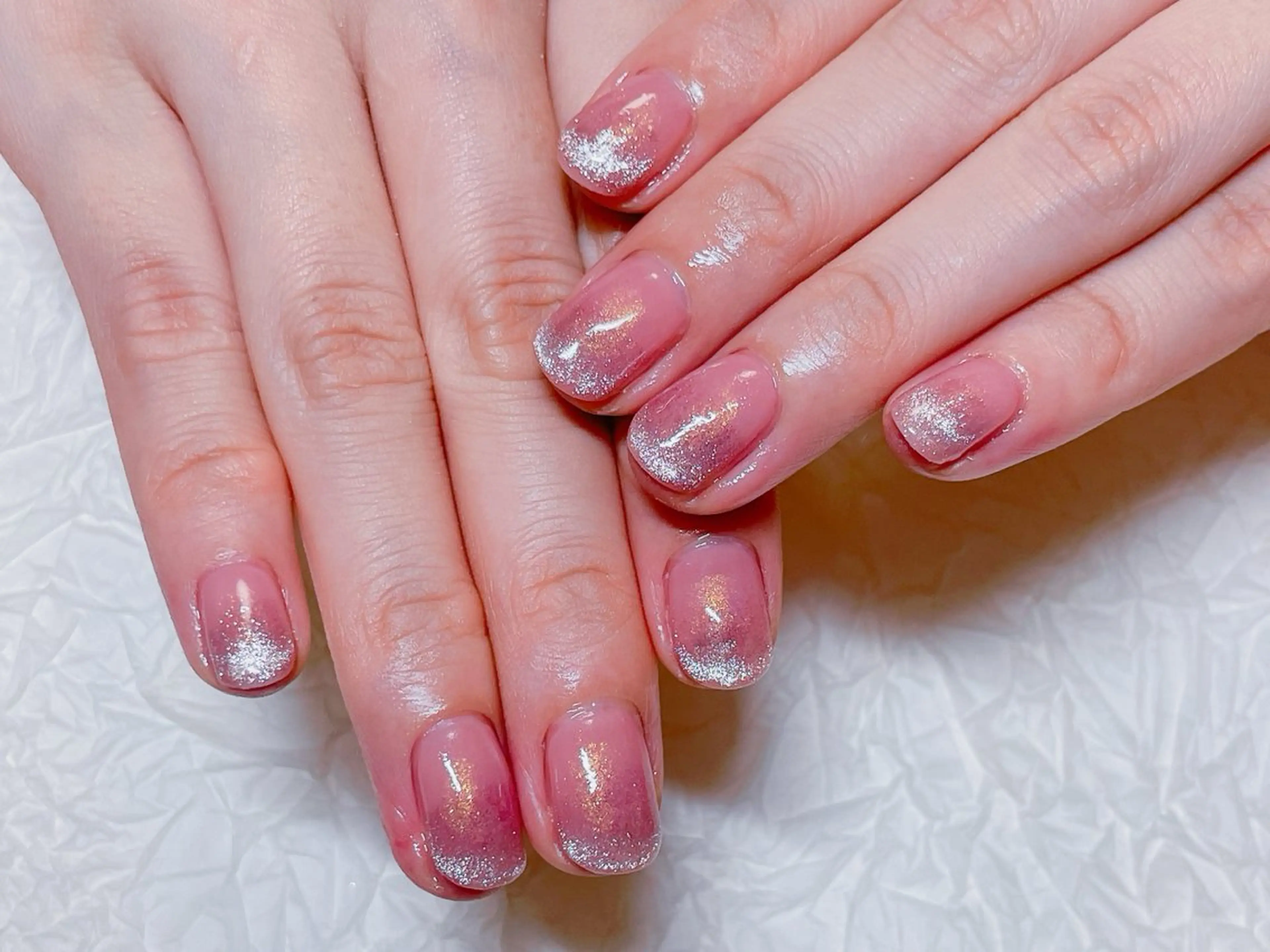 ネイル ゴールド ピンク ハンドネイル ハンドケア ゆ か_Nails💫のネイルデザイン