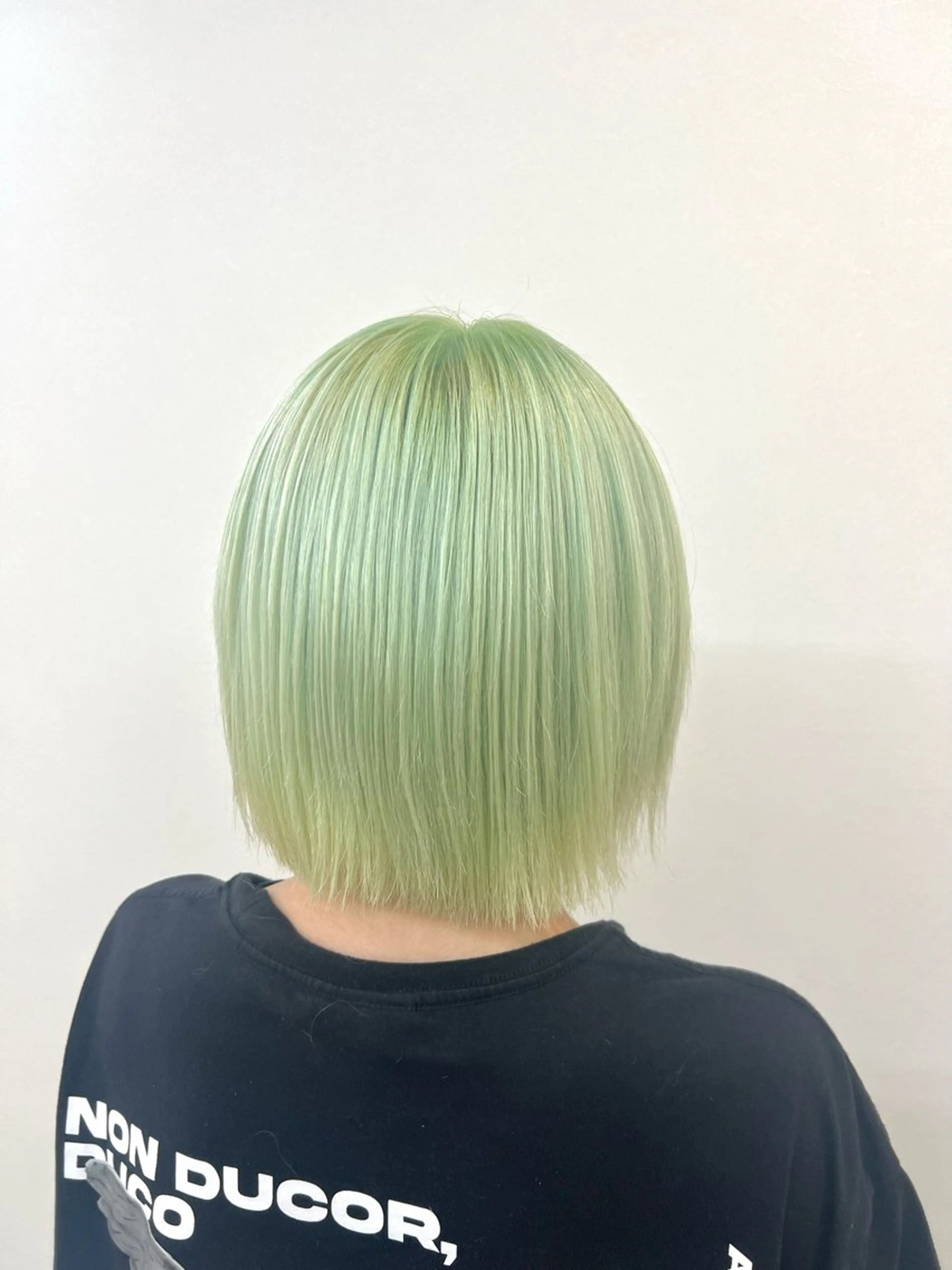 ミディアム カラー ブリーチ ミント ミントグリーン ヘアカラー ブリーチカラー🦋‪ 田中さくらのヘアスタイル