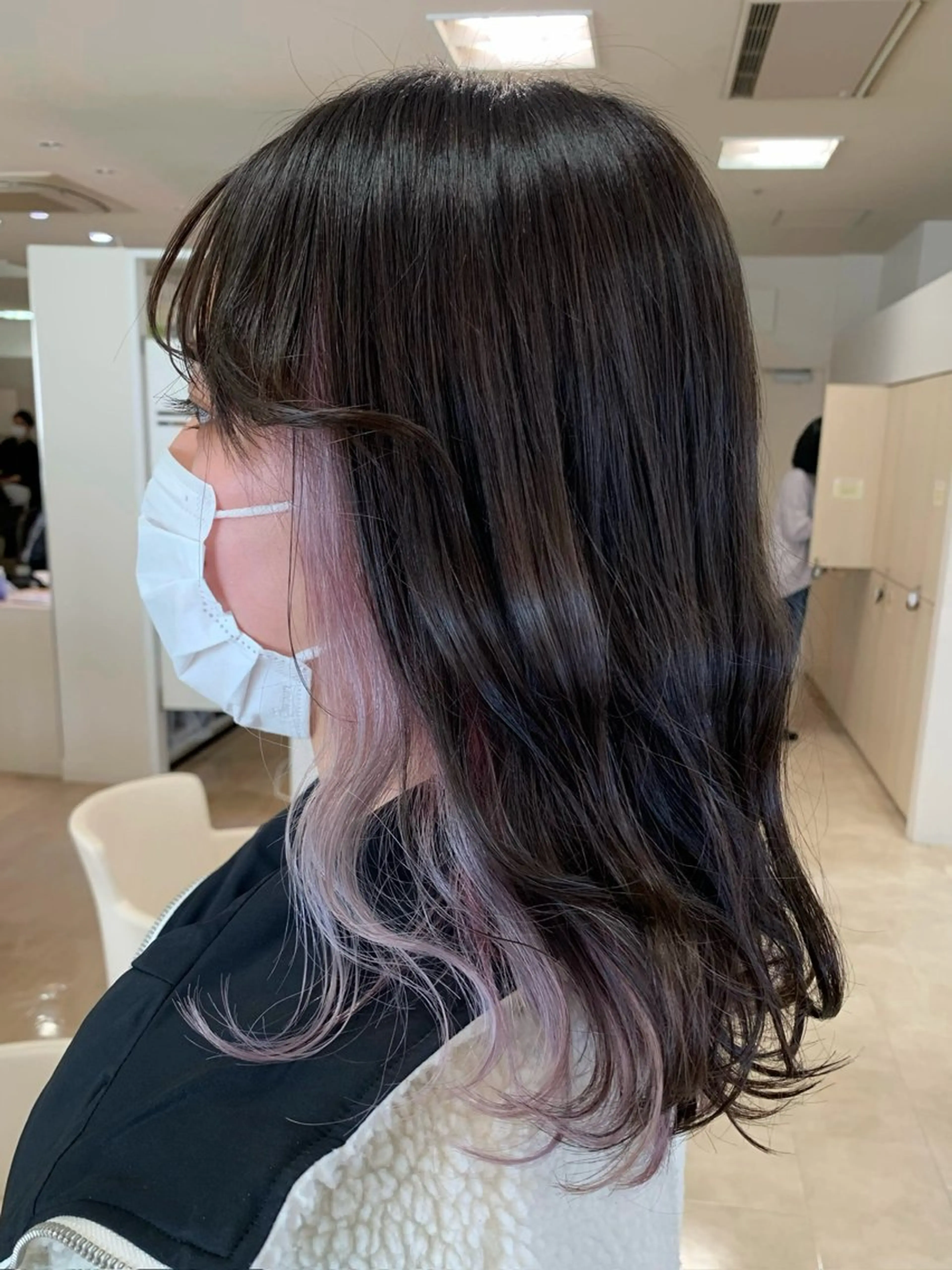 セミロング カラー インナーカラー ブリーチ✨/似合わせ カラー🎀/Yuzuのヘアスタイル