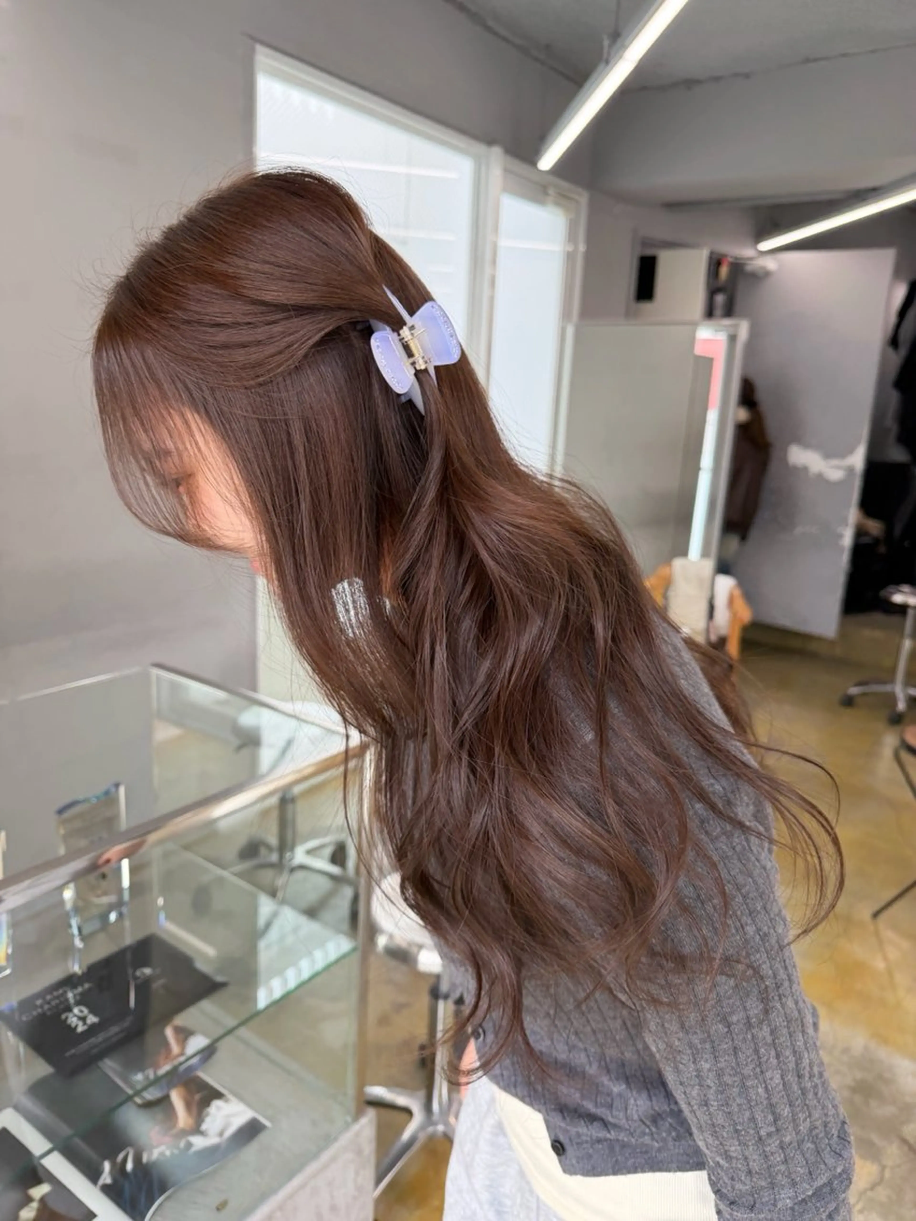 ロング カラー ヘアアレンジ カット ヘアカラー トリートメント 愛莉/ラベンダー/ ベージュ/ブラウンのヘアスタイル