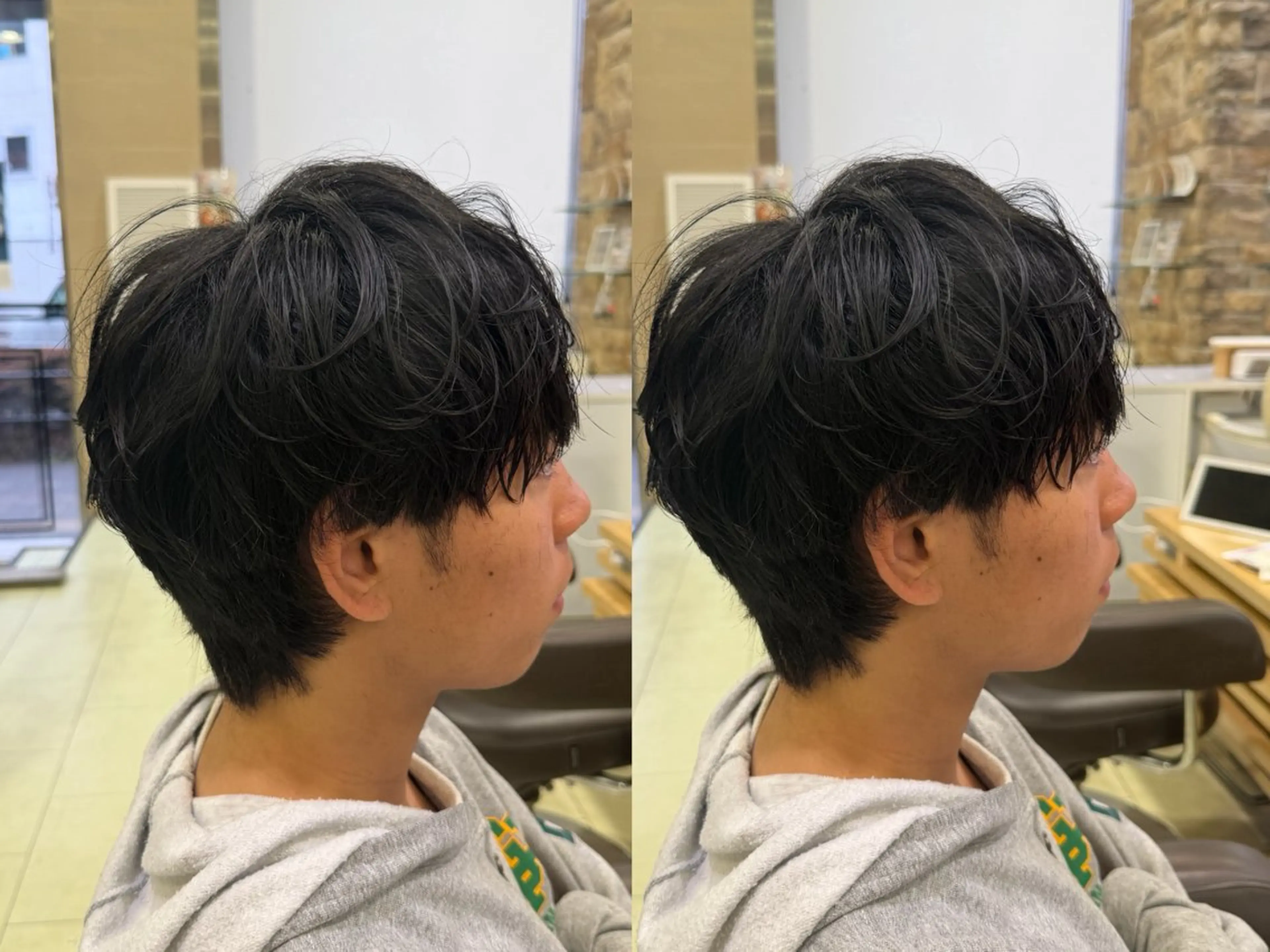 ミディアム シャドウパーマ/ピン パーマ/だいじゅのヘアスタイル