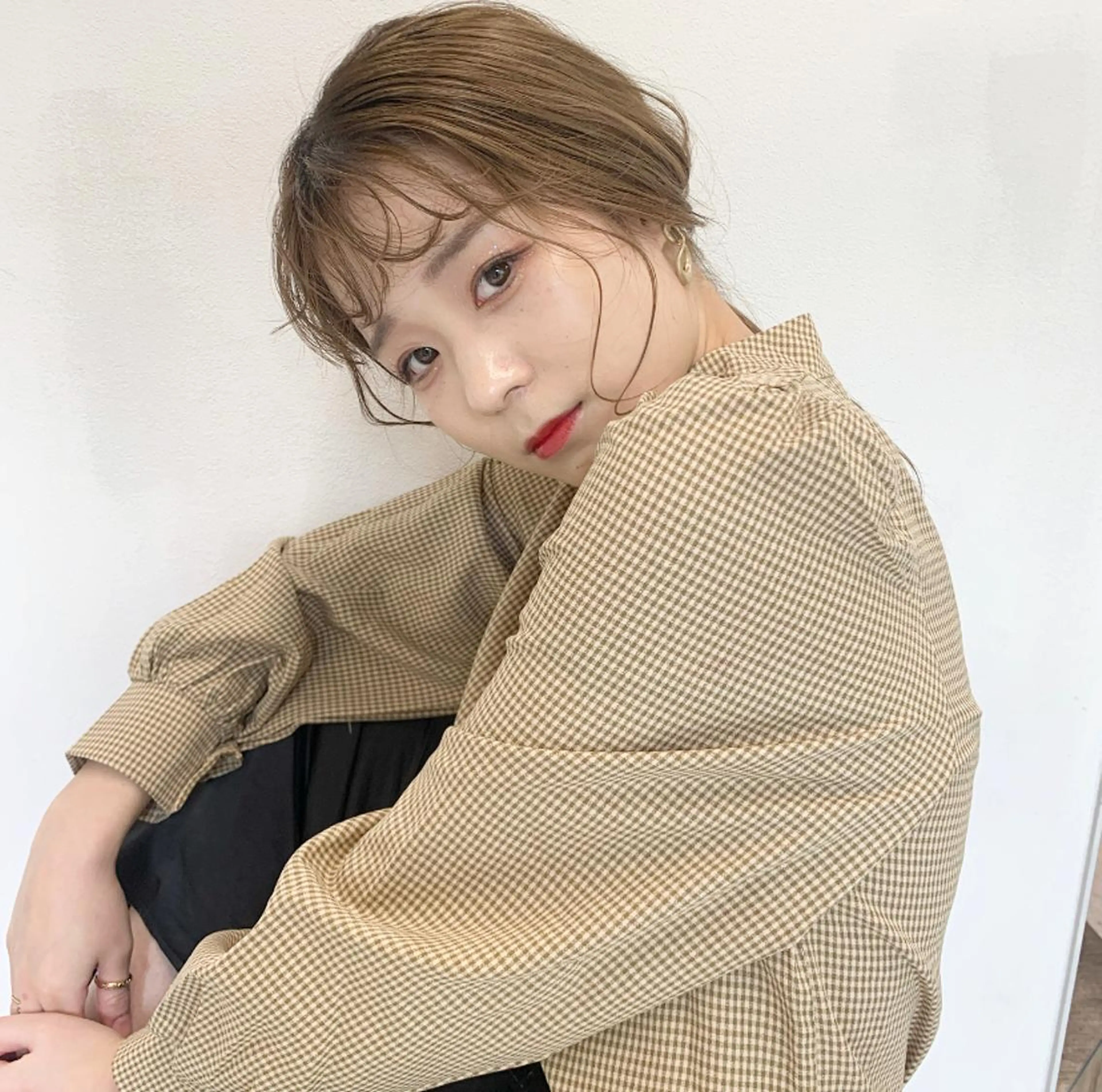 カラー ヘアカラー MARU パーマ/レイヤーのヘアスタイル