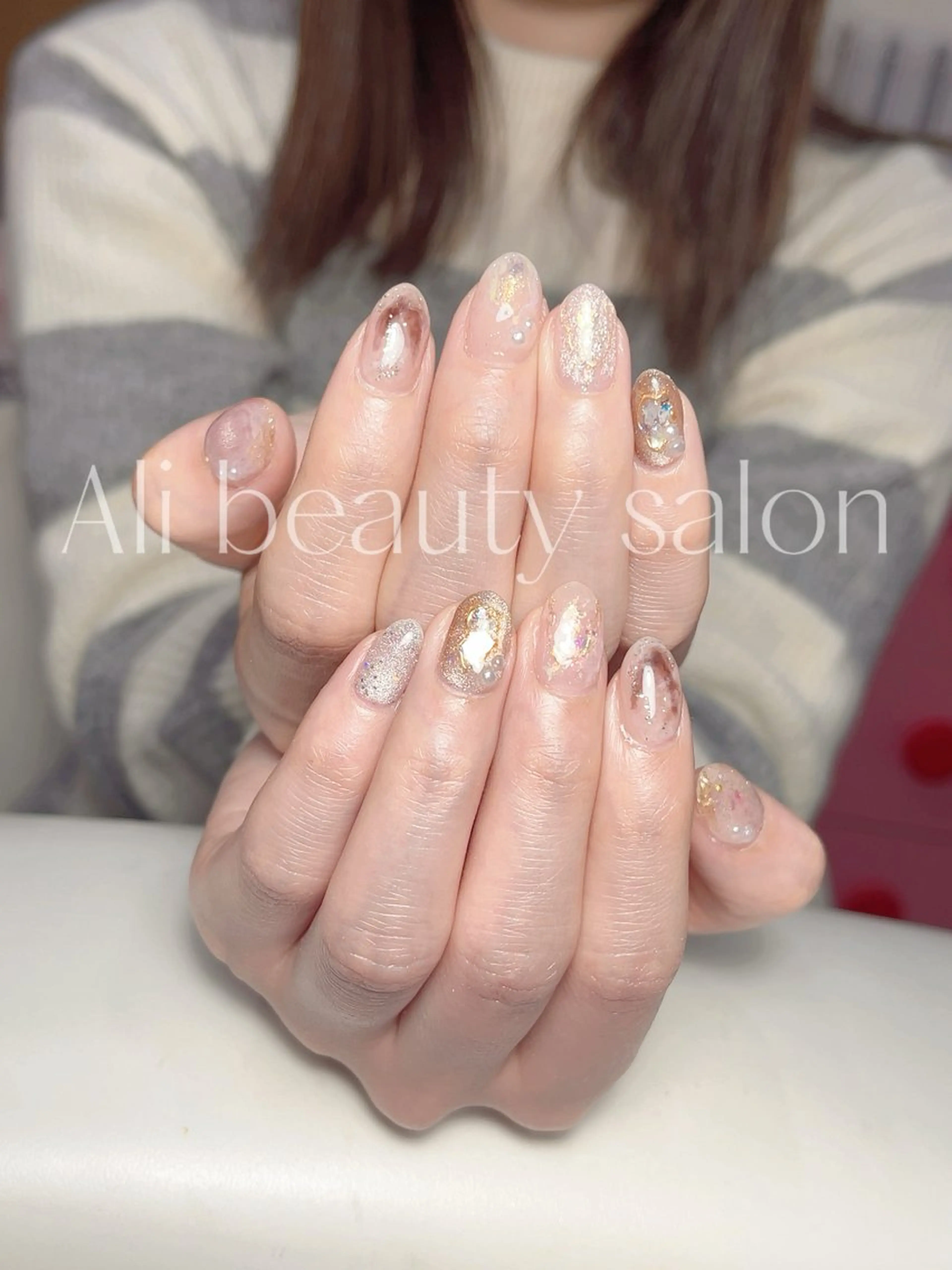 ネイル 大理石ネイル(マーブル) ハンドネイル Ali 新小岩 ネイル専門のネイルデザイン