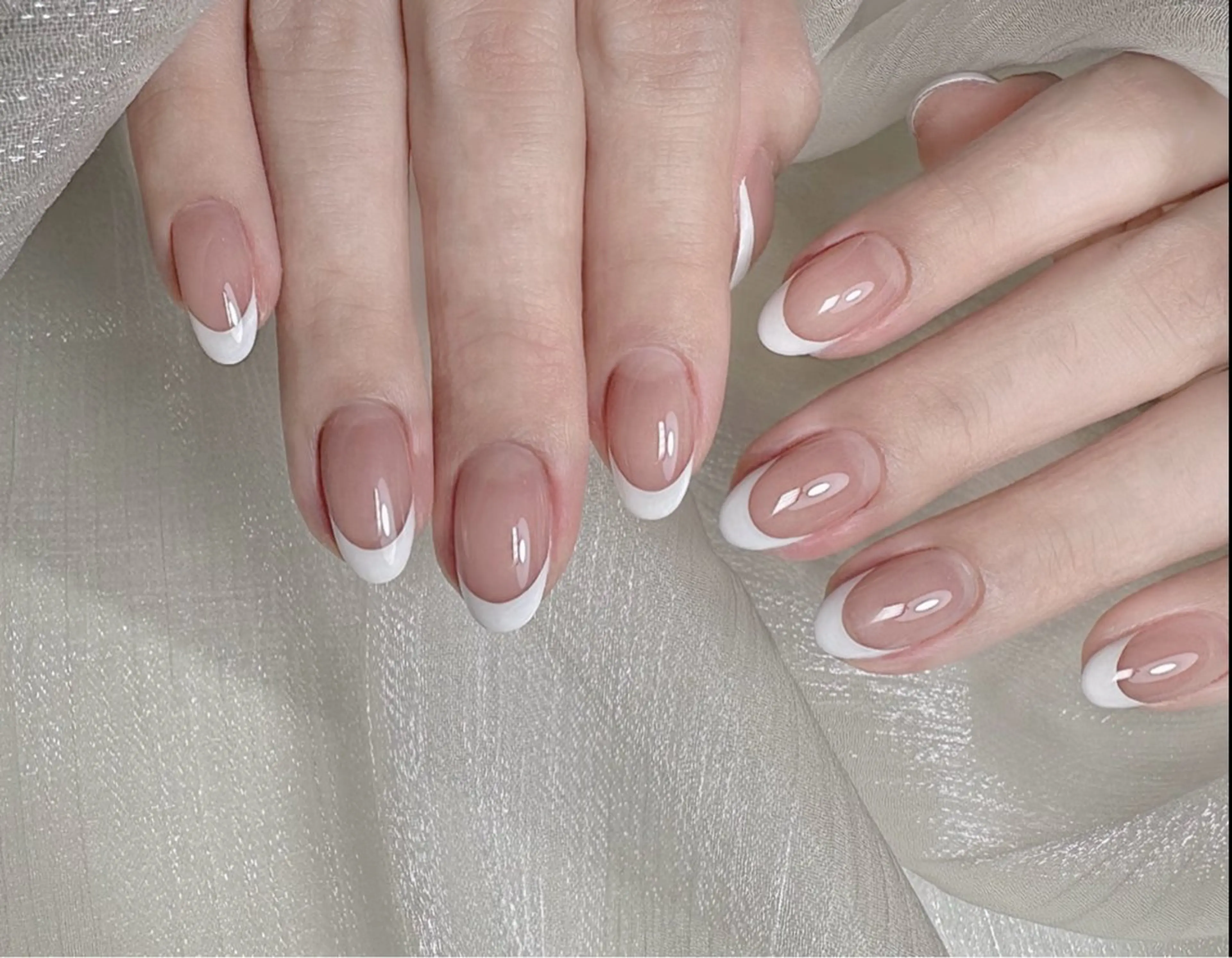 ハンド✨フレンチ☆カラーグラデーション☆ミラーネイル💞の写真