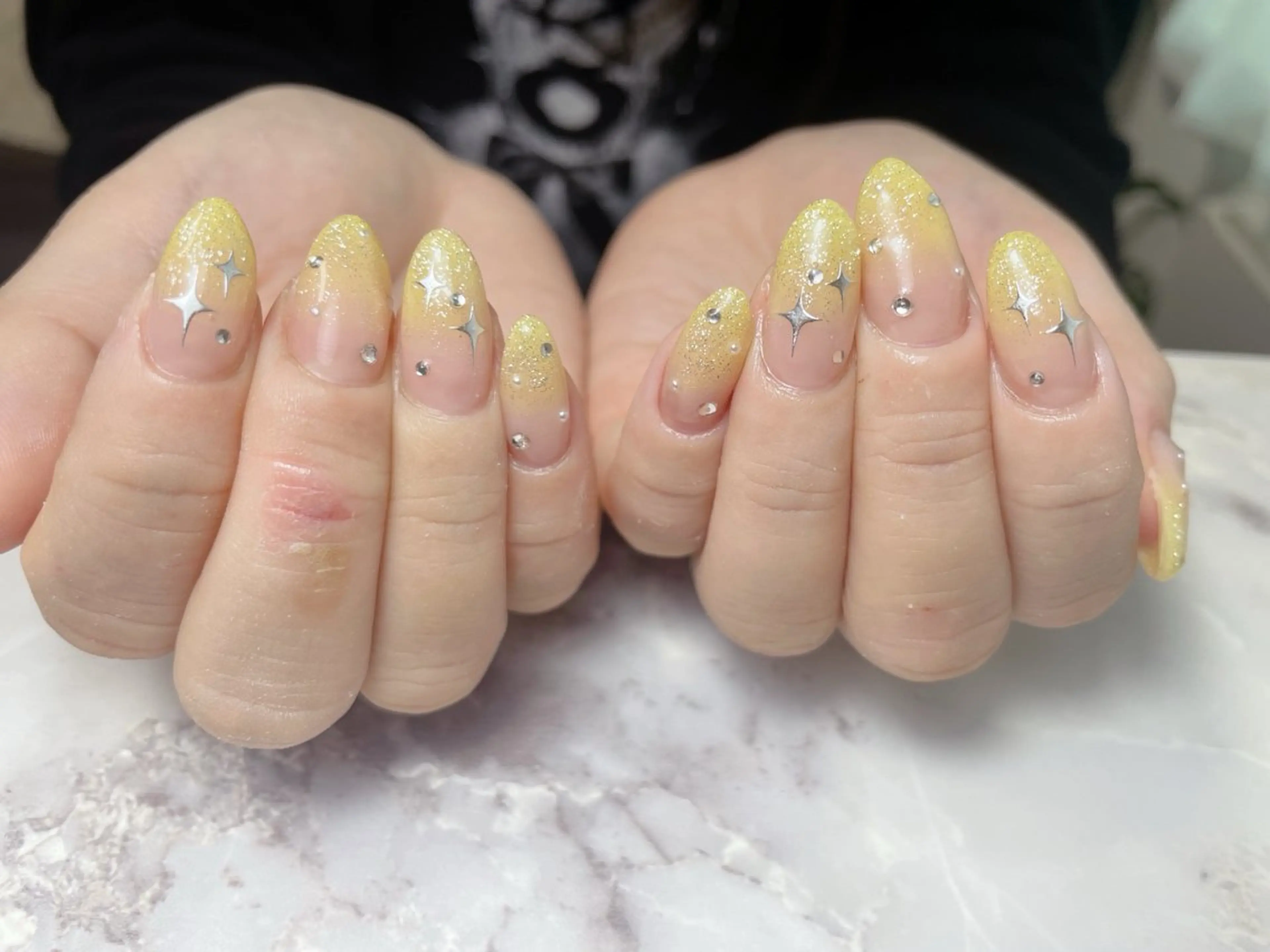 ネイル ジェルネイル グラデーション マグネットネイル ミラーネイル ニュアンスネイル ハンドネイル BLANC.nail所属・BLANC.nail yuuのネイルデザイン