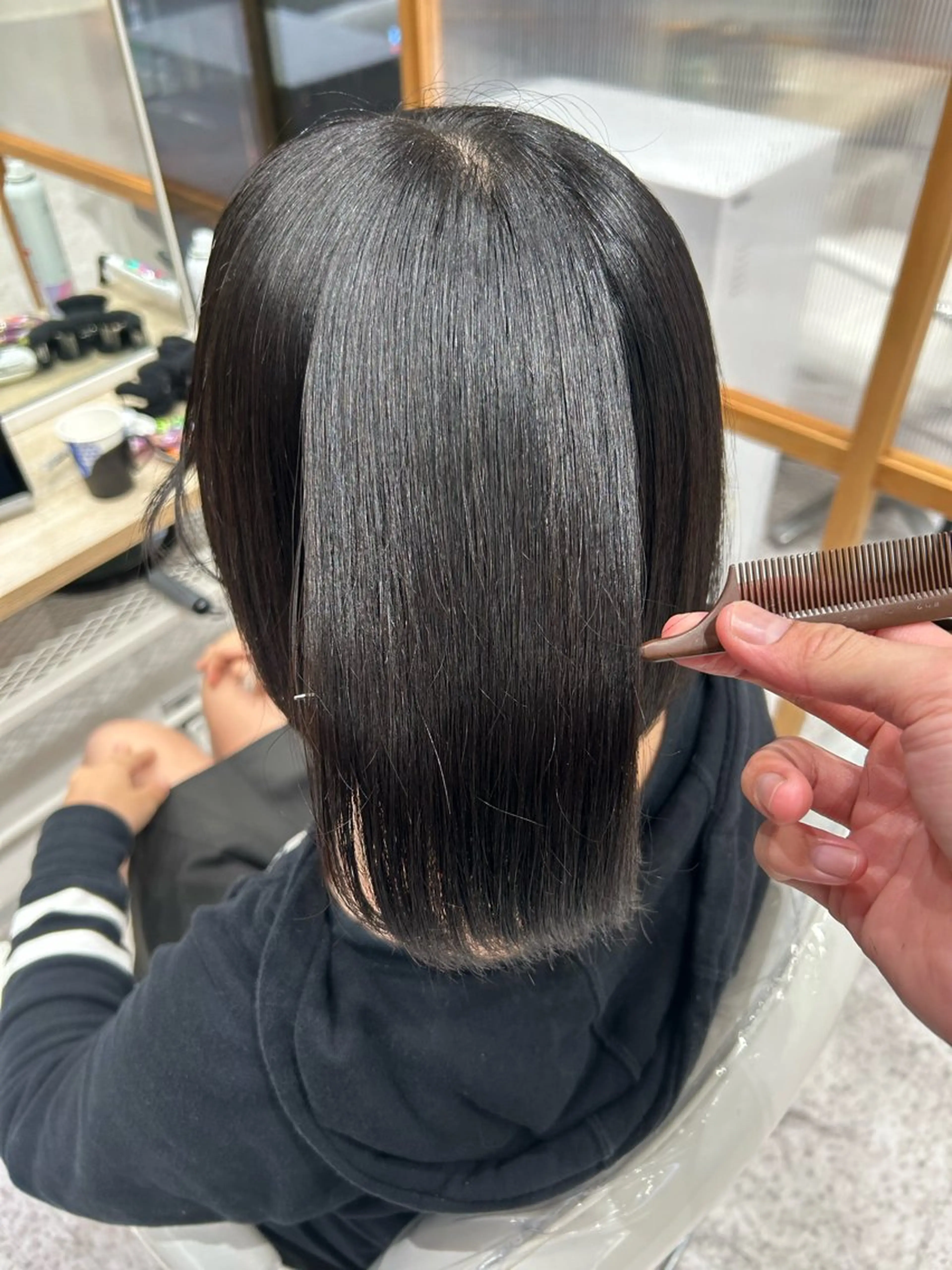 ミディアム 髪質改善 髪質改善カラーゆうひのヘアスタイル