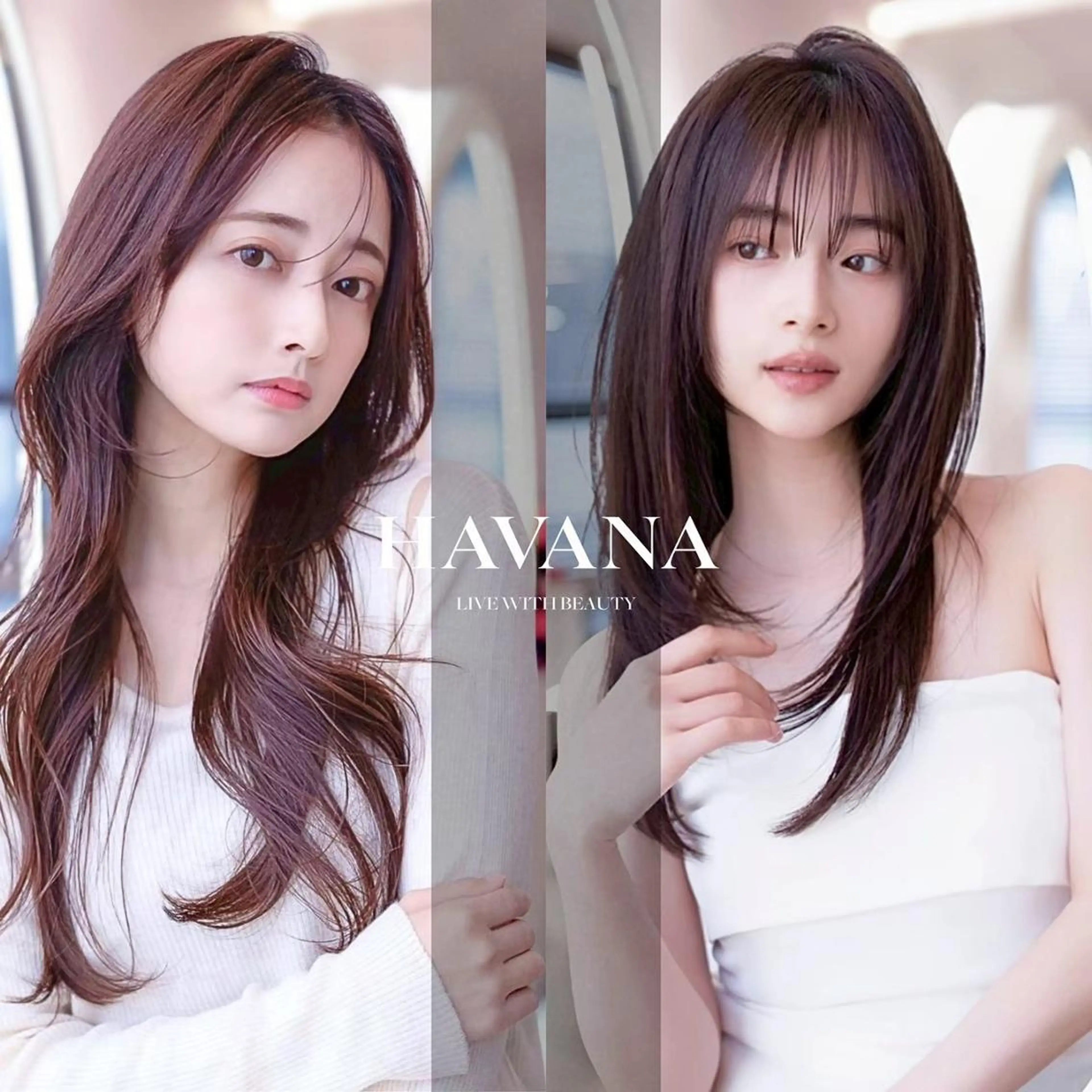 ロング カラー カット ヘアカラー トリートメント HAVANA 渋谷のヘアスタイル
