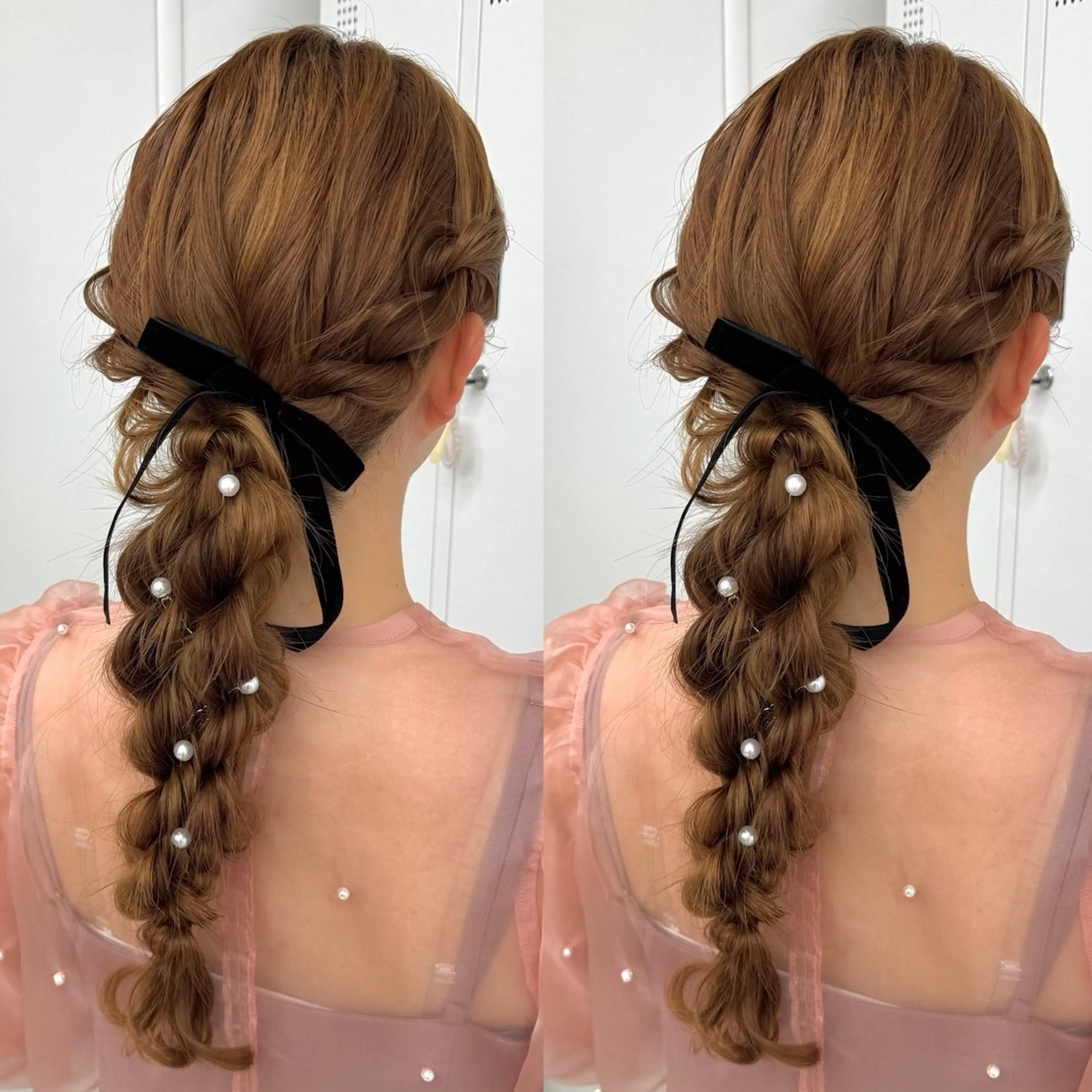 ロング ヘアアレンジ ヘアセット ヘアメ🎀推しカラー 🥣横浜/しほ🧸のヘアスタイル