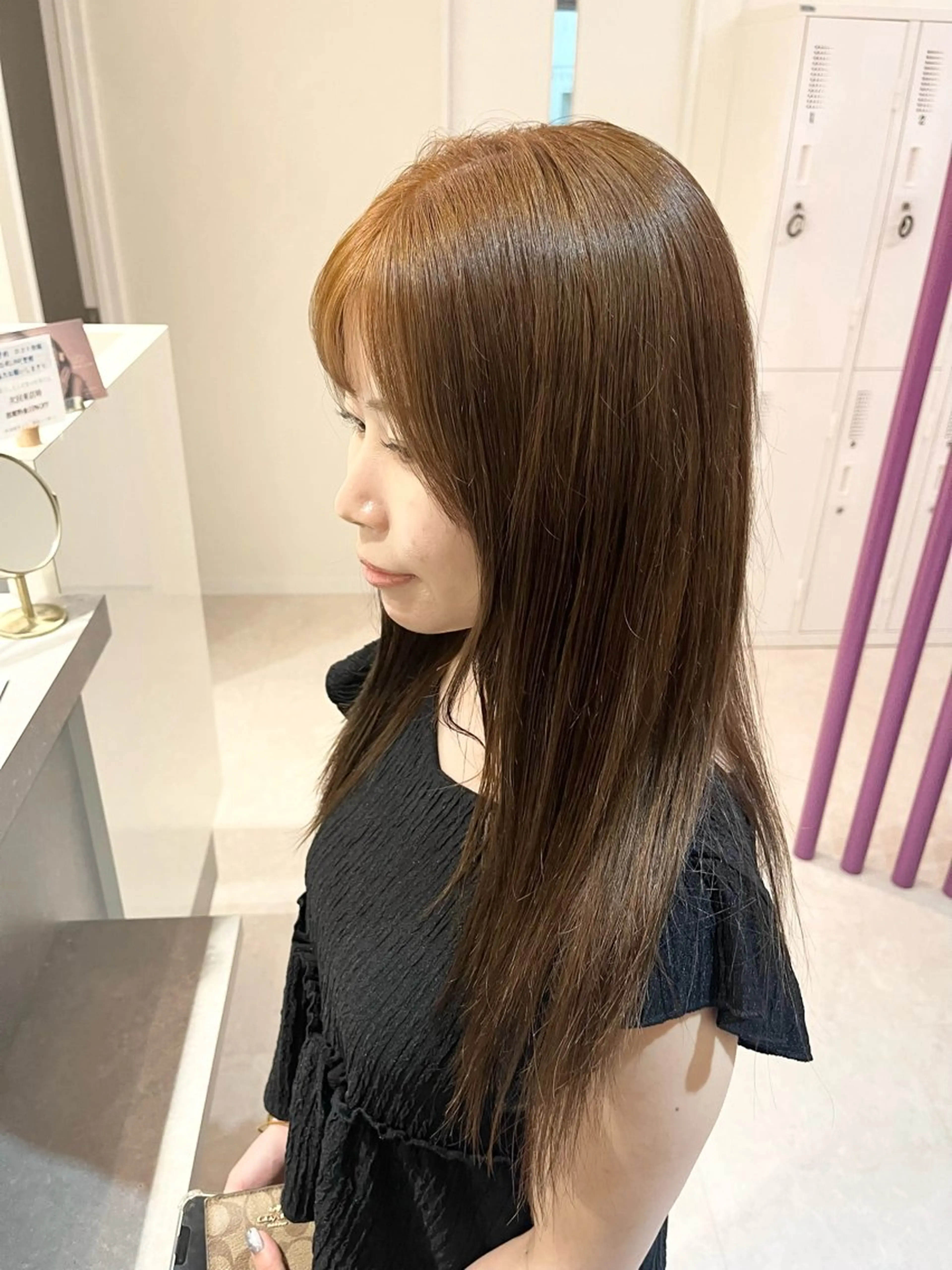 ロング カラー ブリーチ ダブルカラー ブリーチなしカラー MAO カラーモデル募集中のヘアスタイル