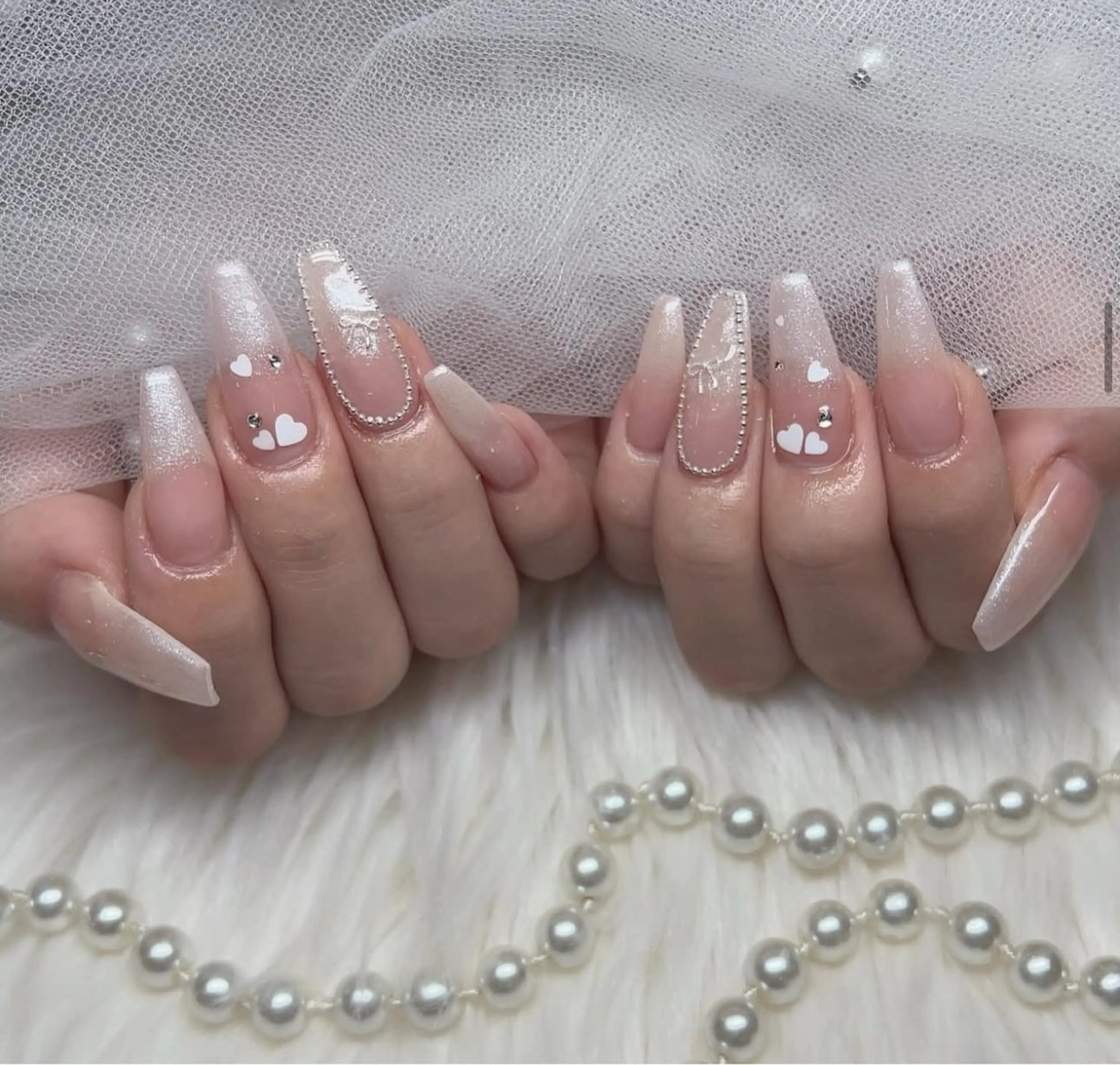 ネイル アートネイル フラワーネイル フレンチネイル ジェルネイル グラデーション ハンドネイル Ryu Nail NekoChanのネイルデザイン