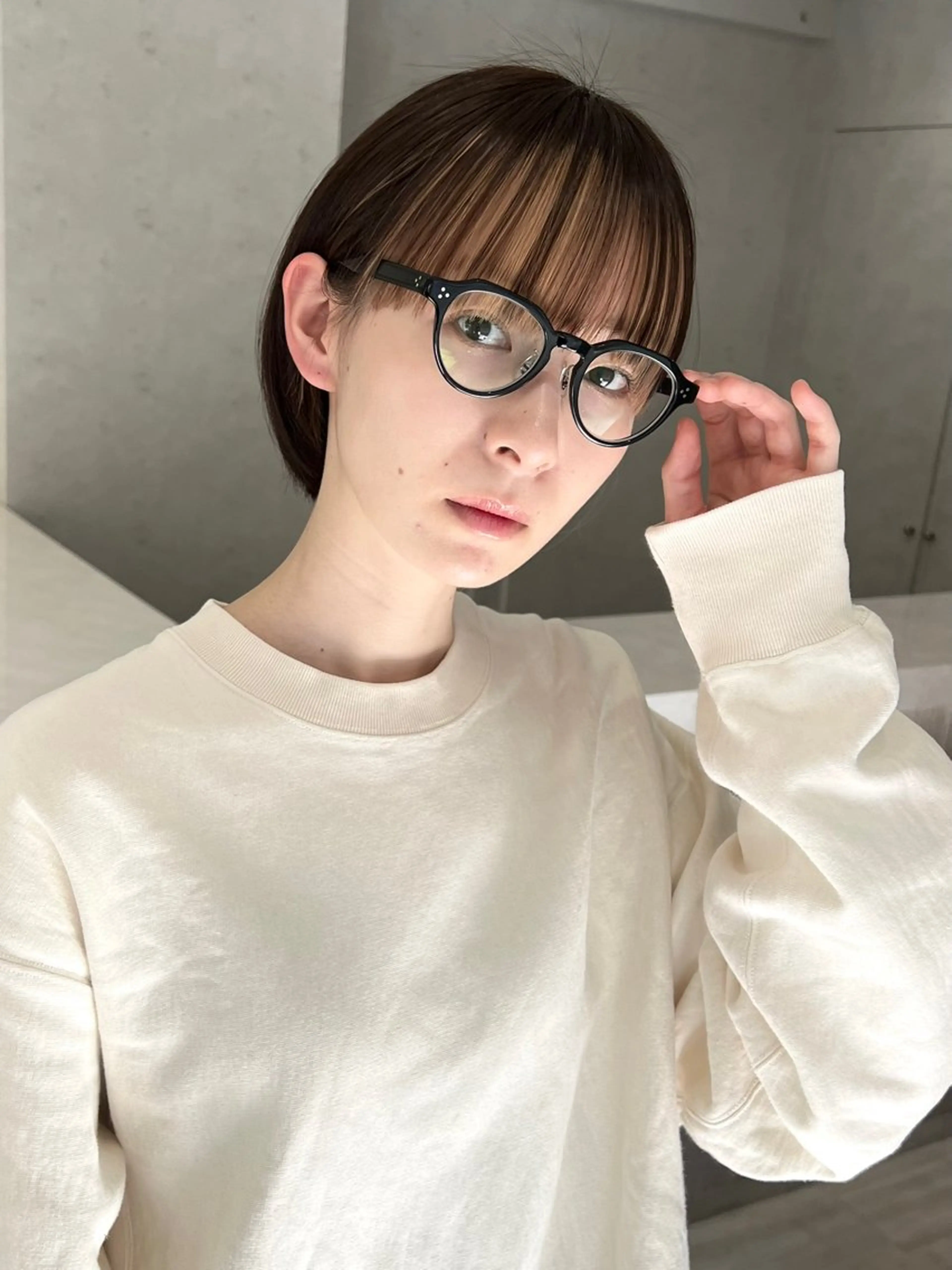 ショート カラー 年齢悩みを全て解消/ 白髪と癖毛 松本雄光のヘアスタイル