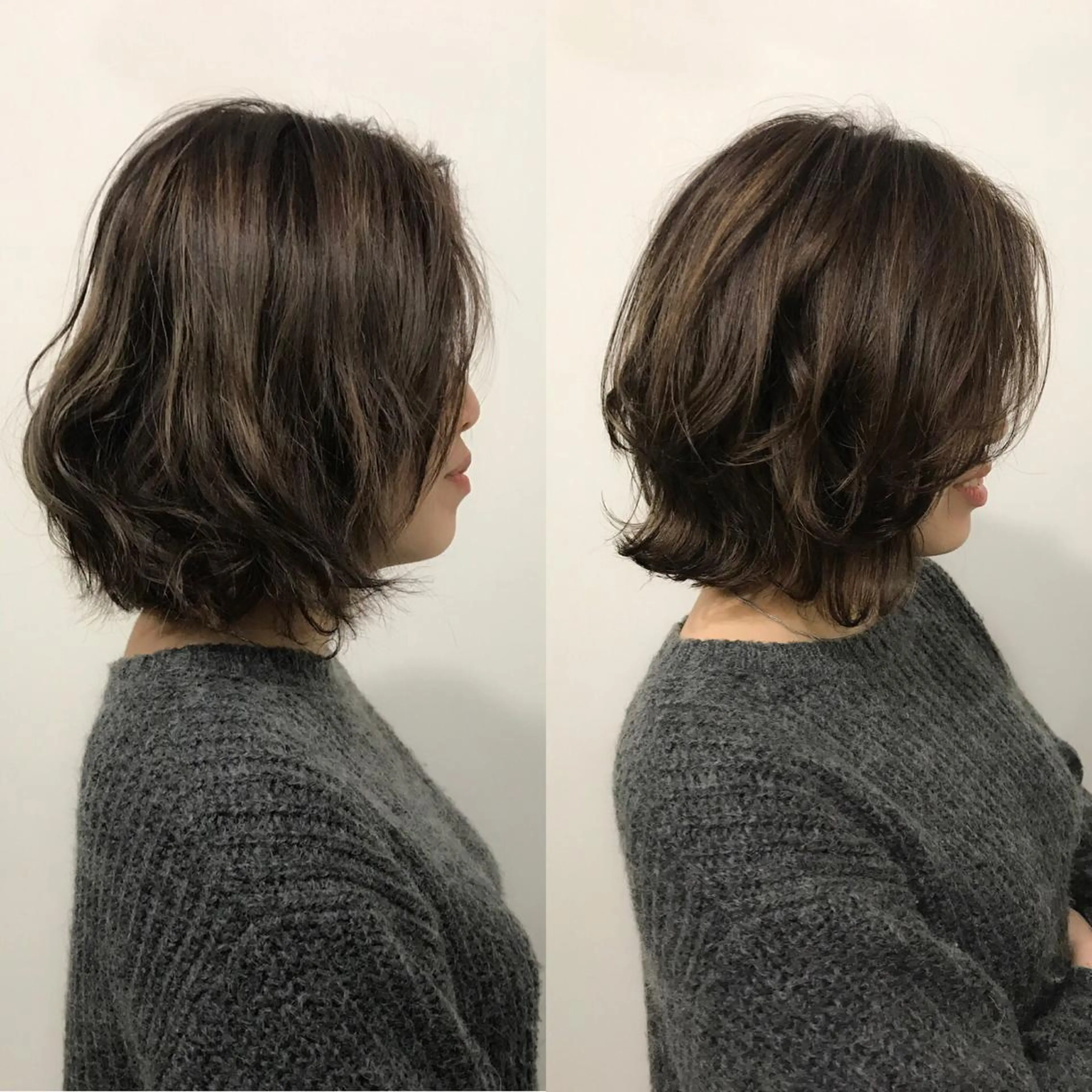 ミディアム くせ毛 似合わせカット カット ヘアカラー 韓国ヘア×髪質改善 ⭐️谷遼平⭐️のヘアスタイル