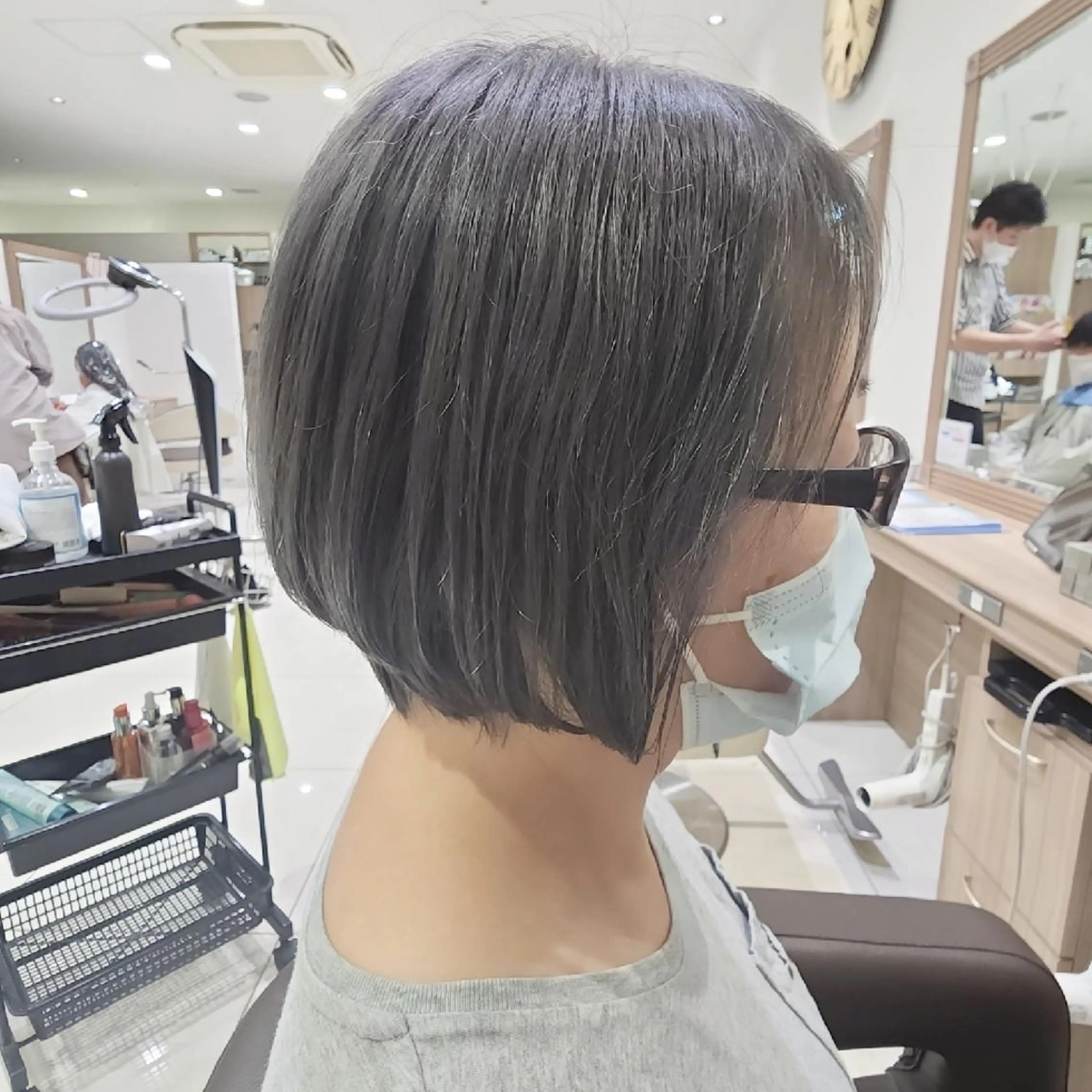 ショート カラー ショートボブ アッシュ アッシュグレー ブリーチ イルミナカラー カラー特化🔥中村 和貴＜Ash津田沼＞のヘアスタイル