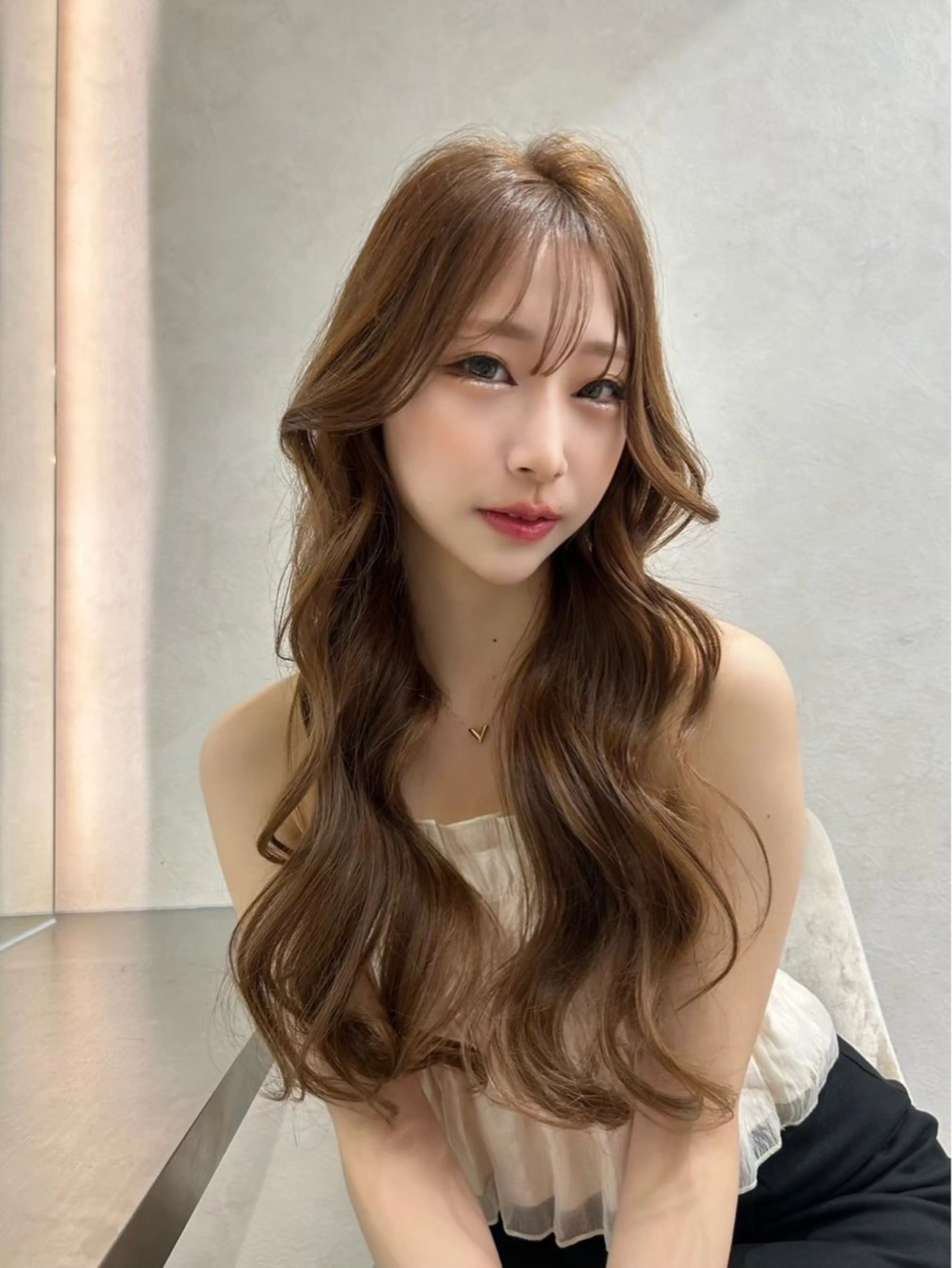 ロング カラー ヘアカラー トリートメント ANRI🎀 福岡美容師/韓国🎀のヘアスタイル