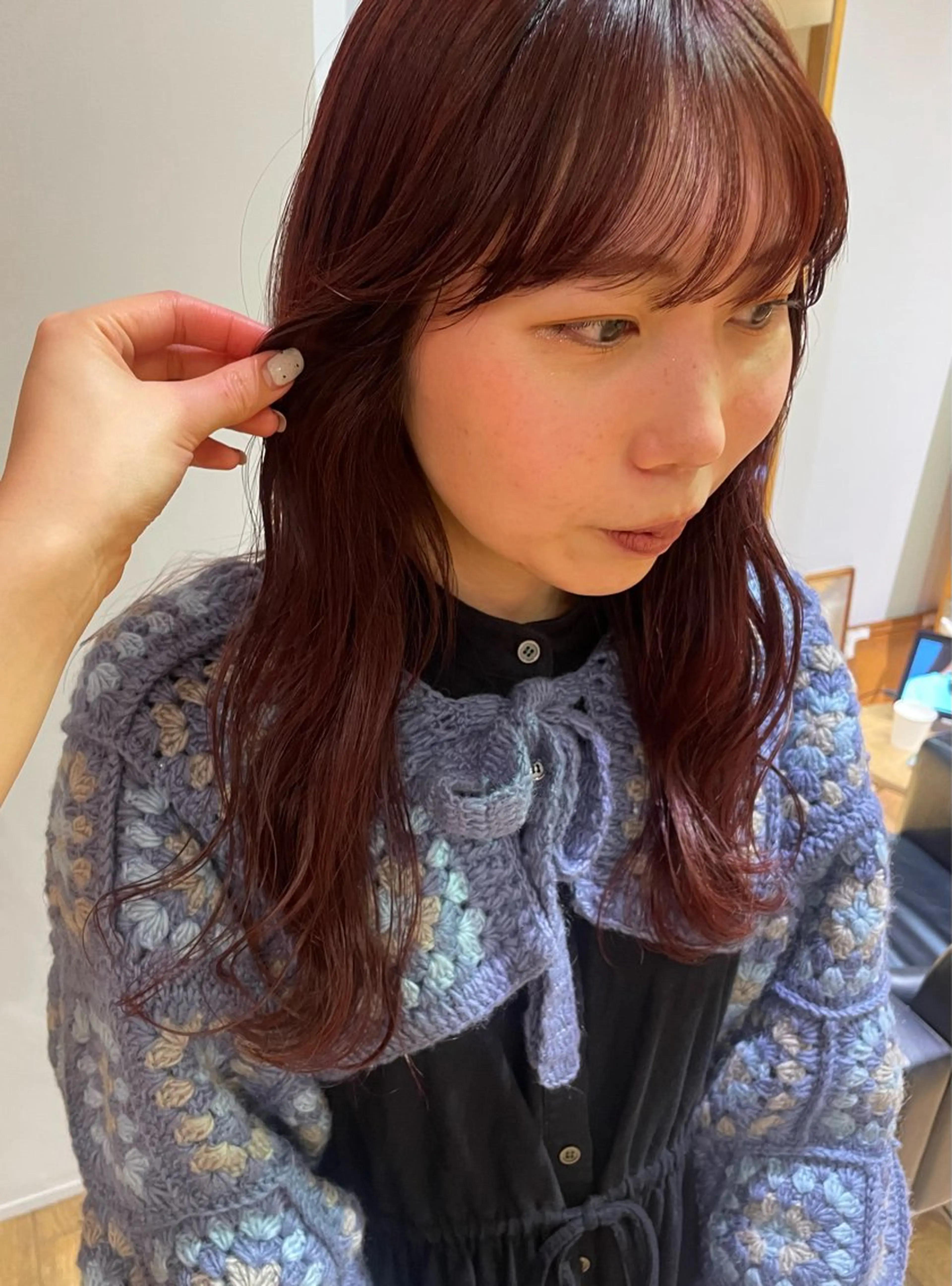 ミディアム カラー カット ヘアカラー 大橋 芽衣のヘアスタイル