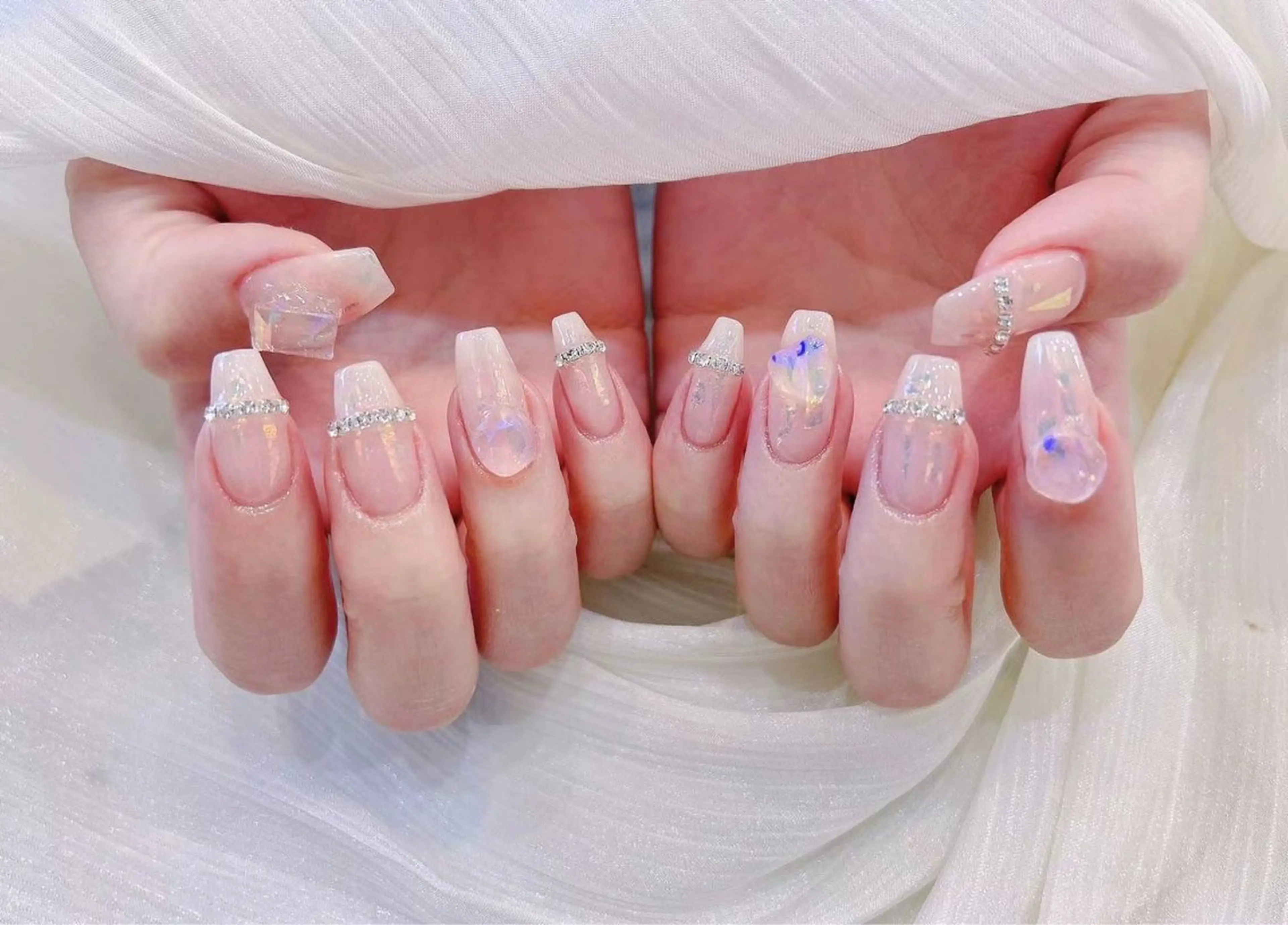 ネイル アートネイル オーロラネイル フラワーネイル フットネイル ジェルネイル Babarla nailのネイルデザイン