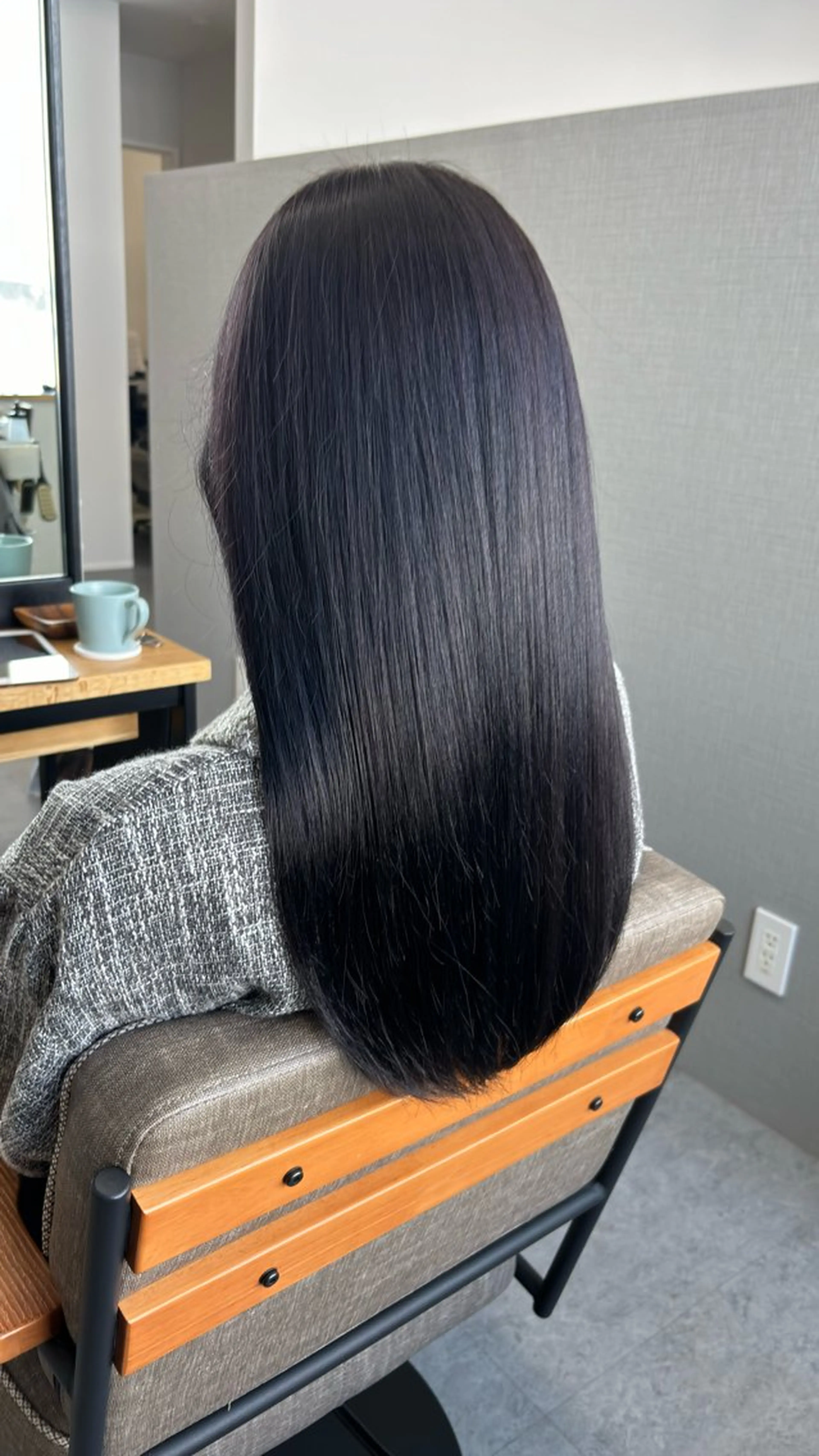 カラー 黒髪 パープルブラック 髪質改善 松川優真 【髪質改善】のヘアスタイル