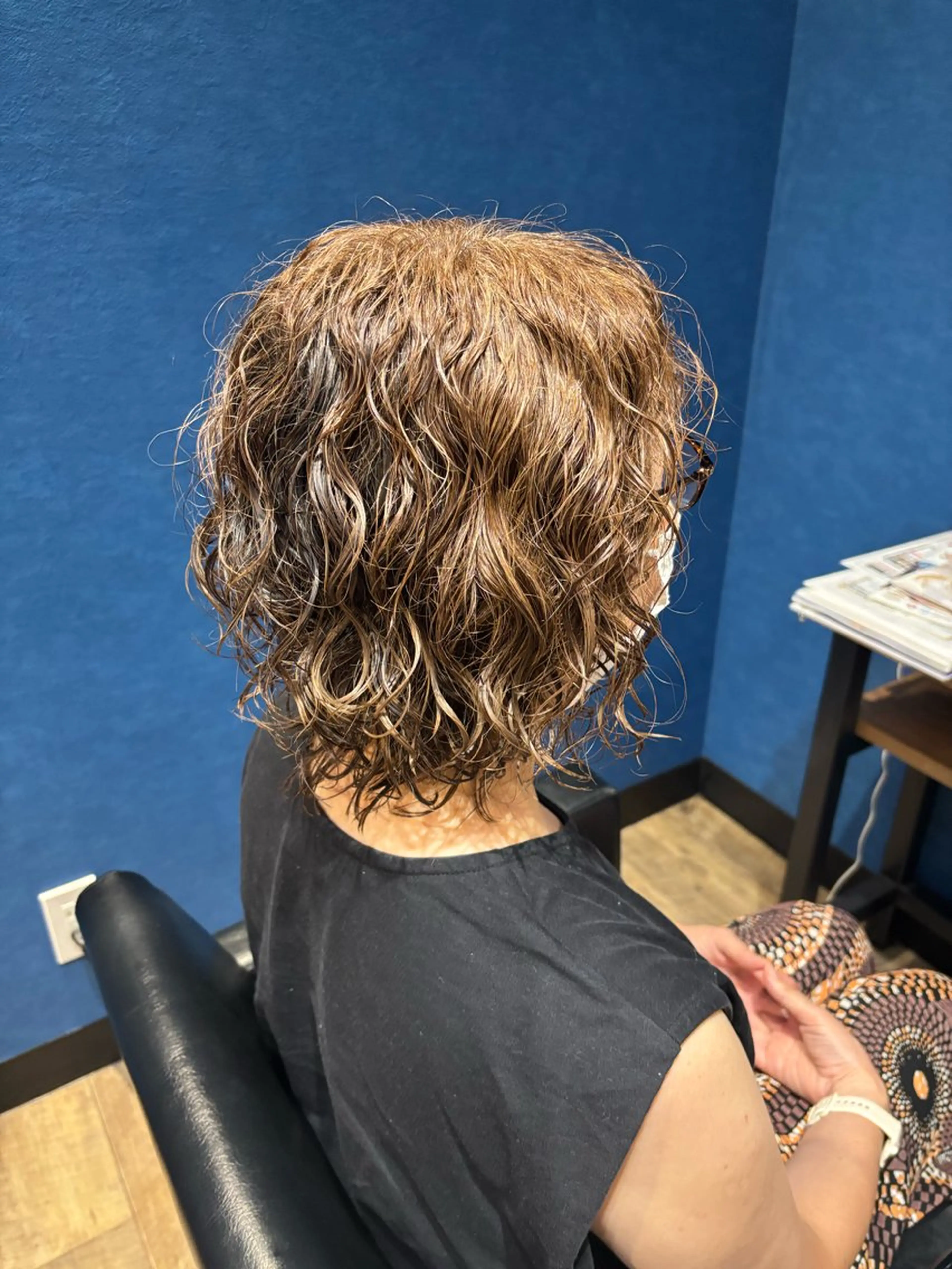 ミディアム ミディアムパーマ ボブ カット ATELIER JOJO所属・四役 蒼海のヘアスタイル