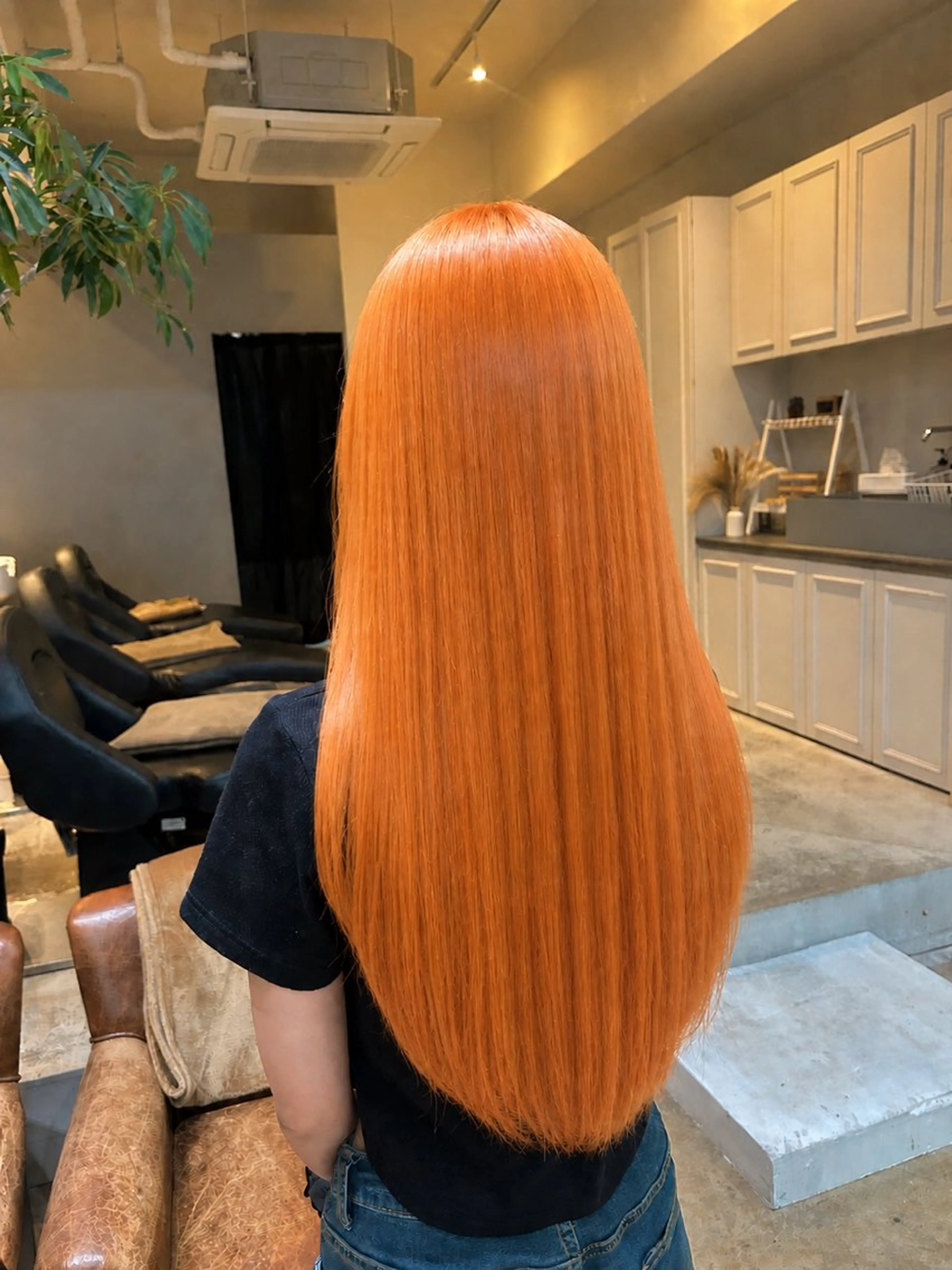 ロング カラー カット ヘアカラー 髪質改善×ハイトーン レイヤー天神美容室のヘアスタイル