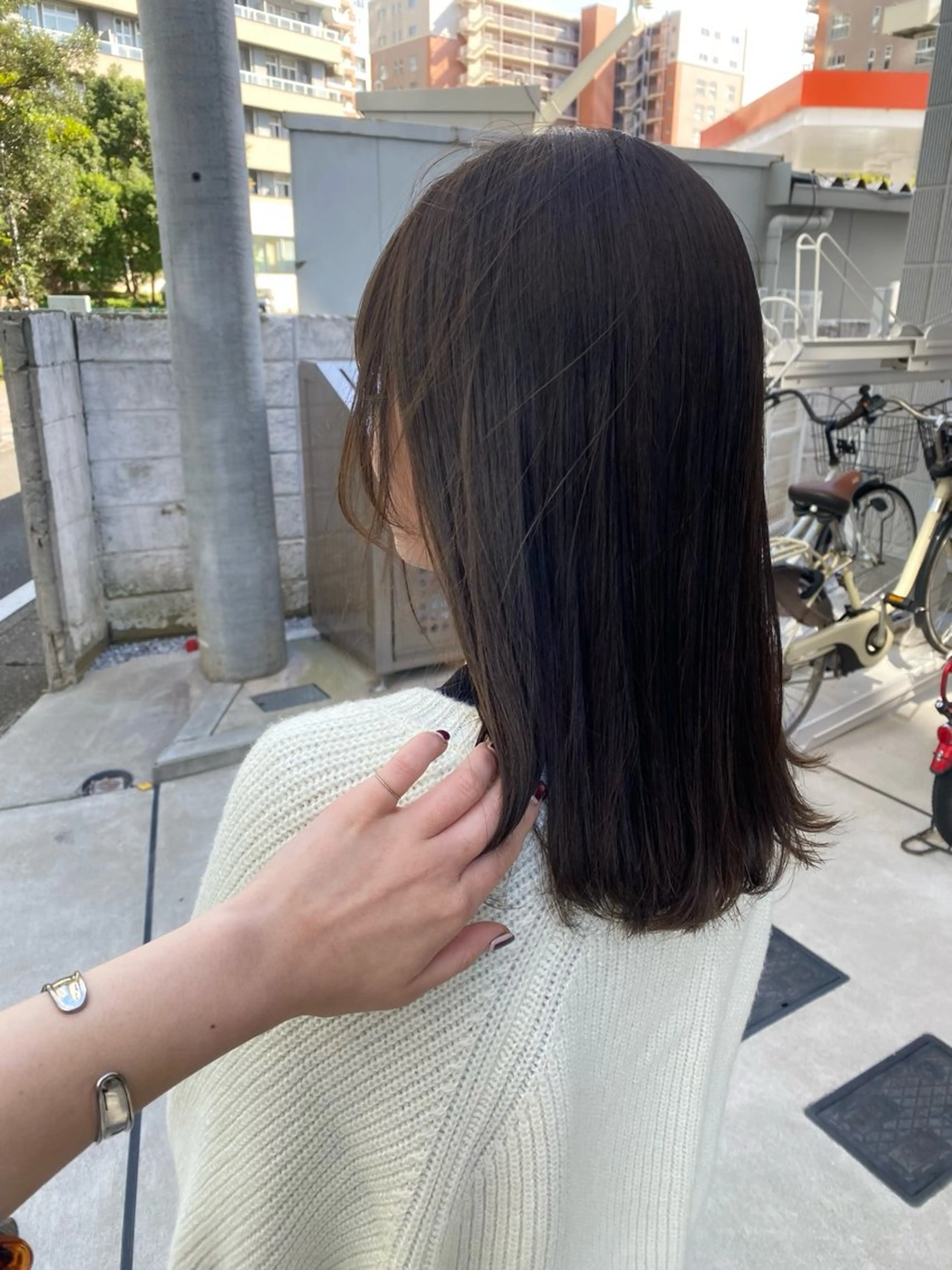 セミロング カラー カット トリートメント 髪質改善/艶カラー /梅田/菅野🌟のヘアスタイル