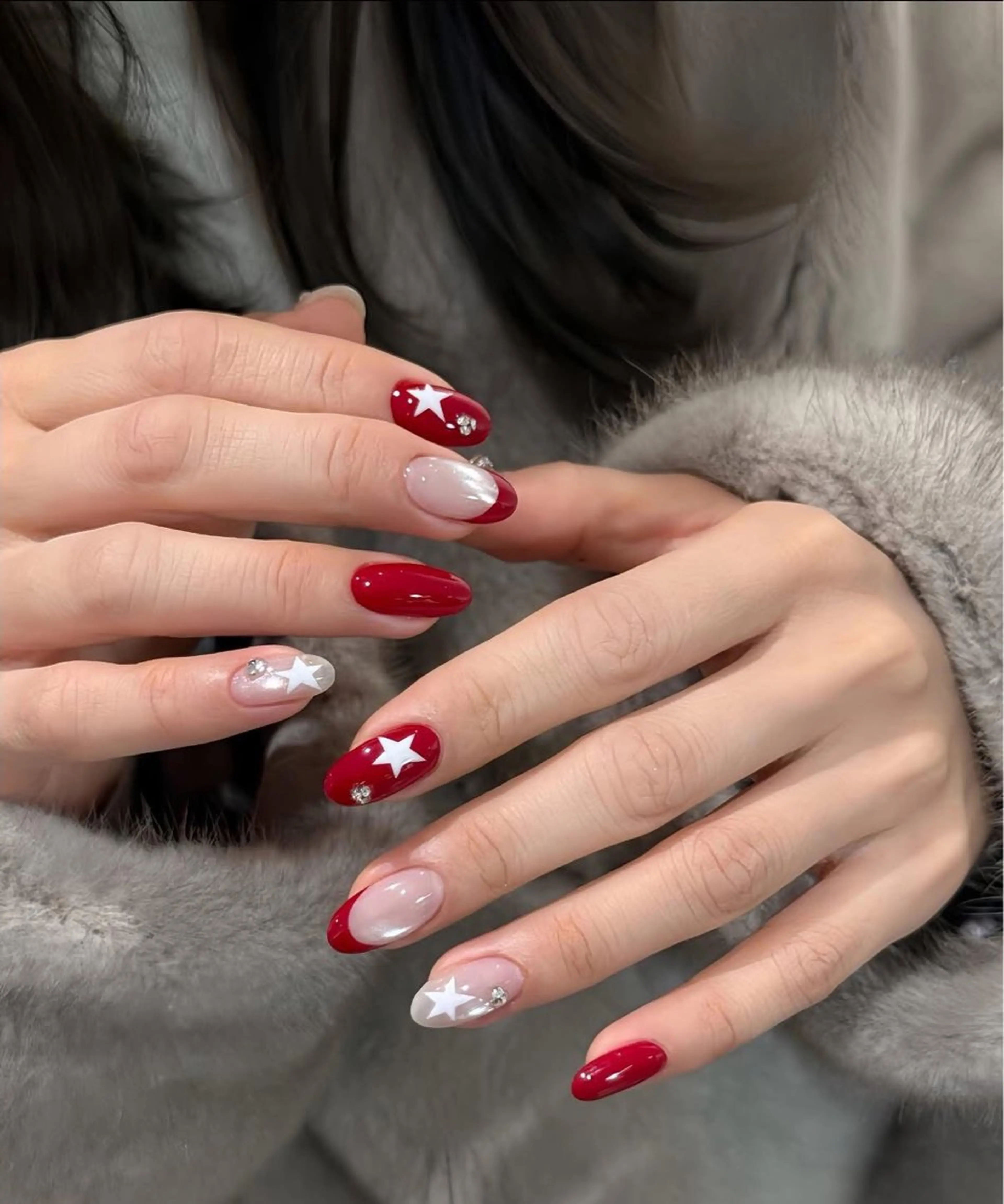 ネイル グラデーション ラメ(グリッター) マグネットネイル ミラーネイル ニュアンスネイル ハンドネイル Lumi de nailsのネイルデザイン