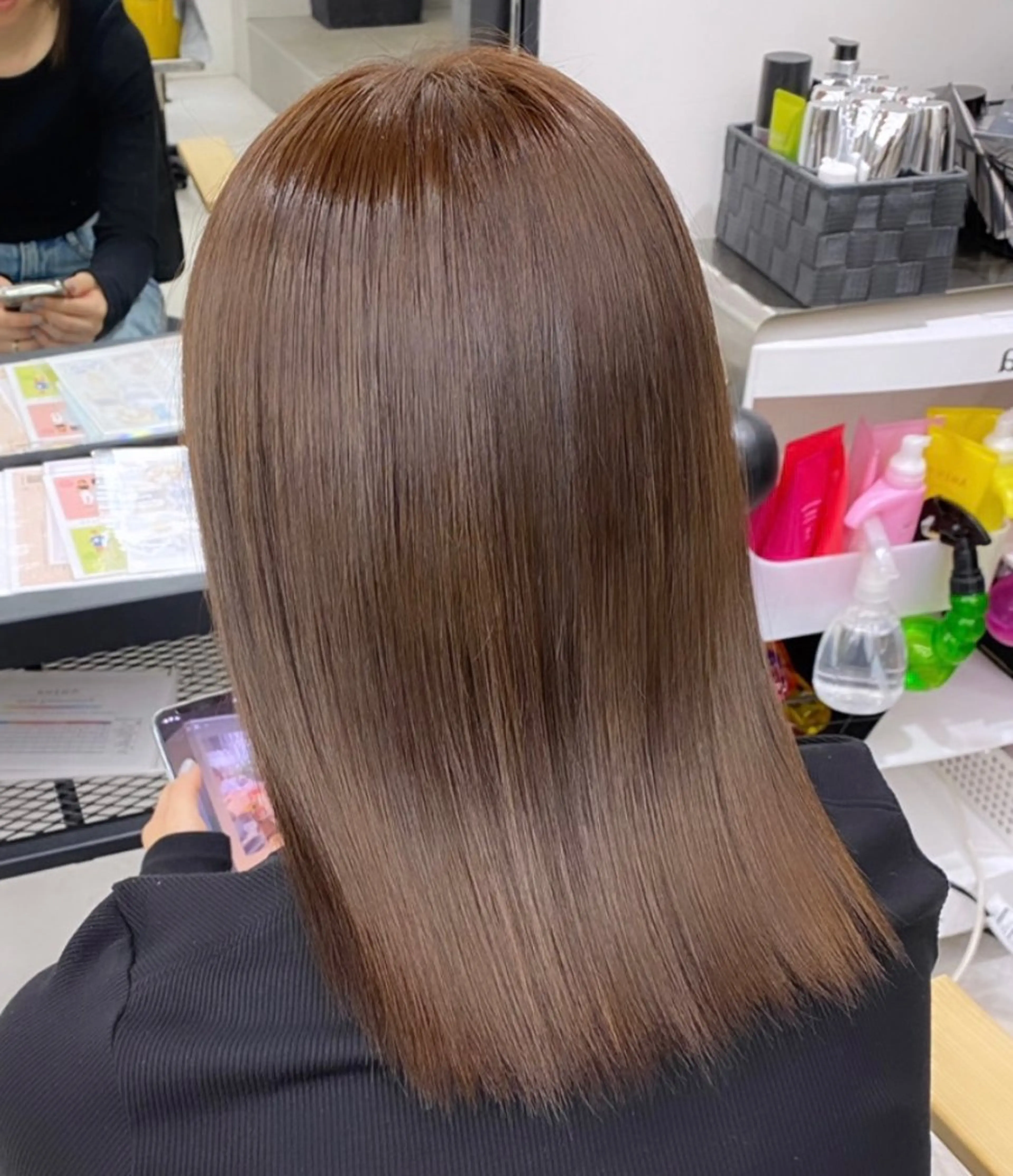 ショート カラー パーマ ヘアアレンジ メンズ キッズ mona/ ストレートスタイル✨のヘアスタイル