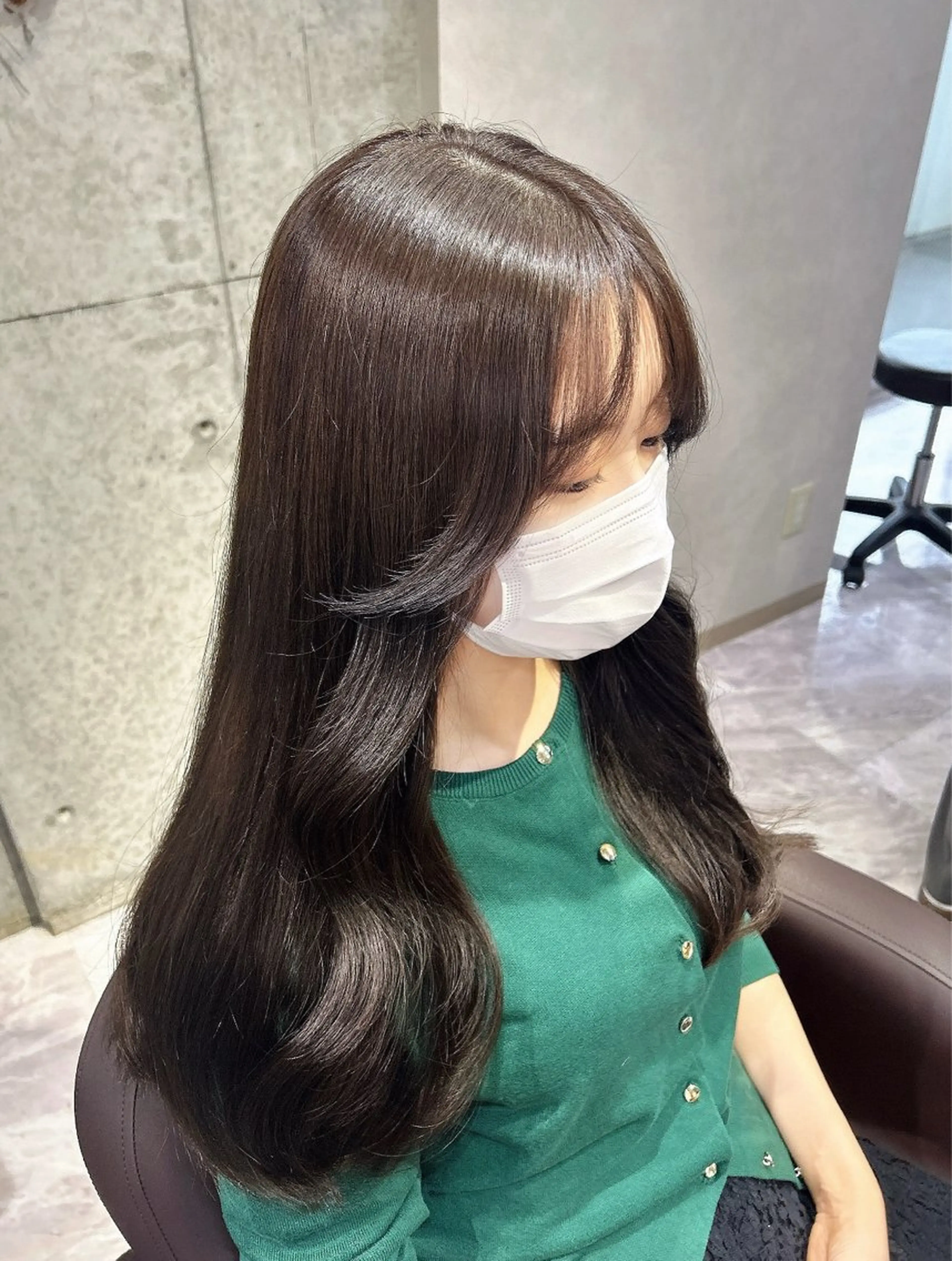 ロング カラー 透明感カラー グレージュ おおひら ののはのヘアスタイル