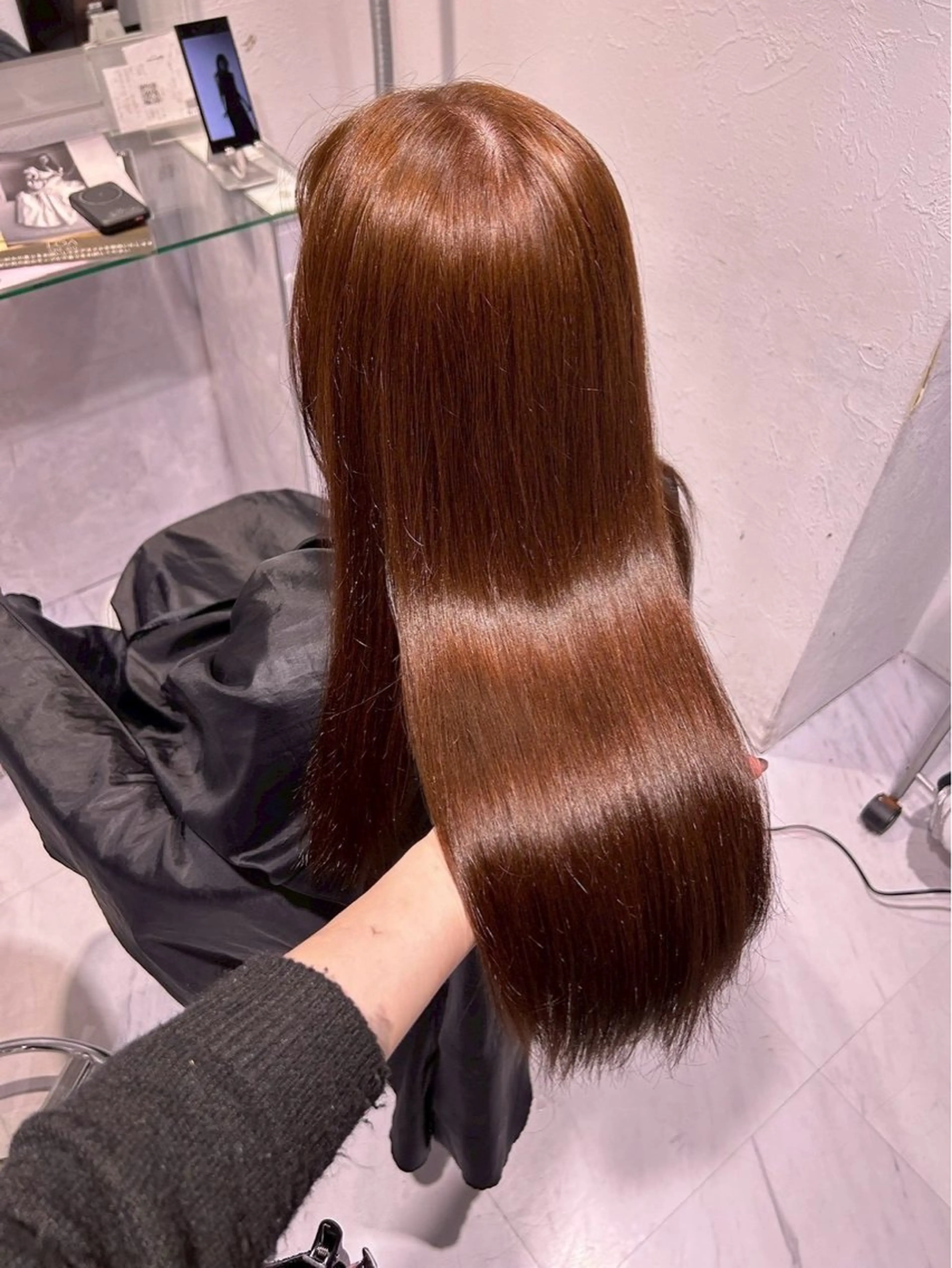 ロング トリートメント 韓国ワンホン透明感 カラー✨🖤ここあのヘアスタイル