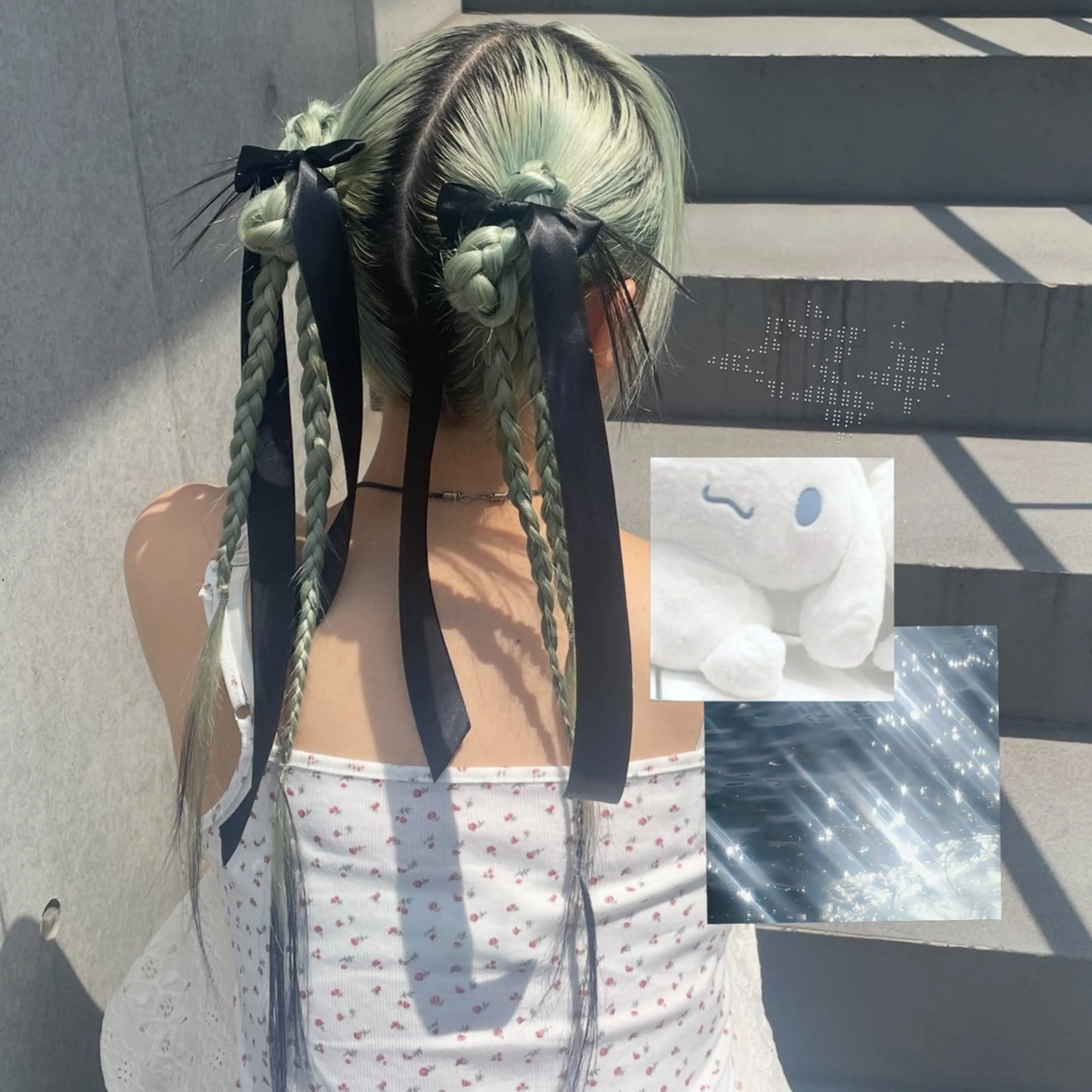 ロング 韓国風ヘア カット ヘアセット トレンドカラー🥣／ ヘアアレンジ✩.*˚のヘアスタイル