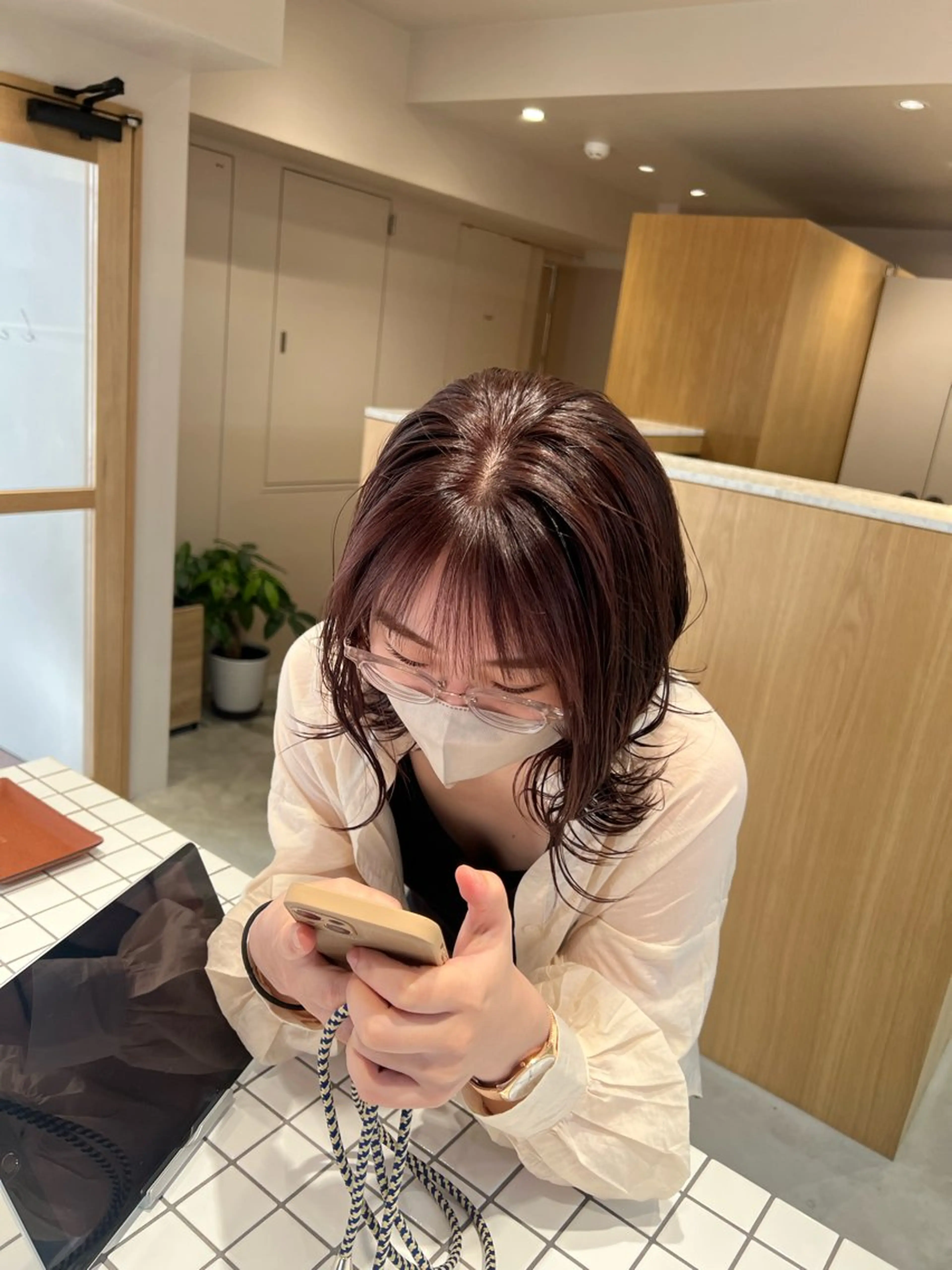 ミディアム 🪞表参道パーマ Nikachi🪞のヘアスタイル